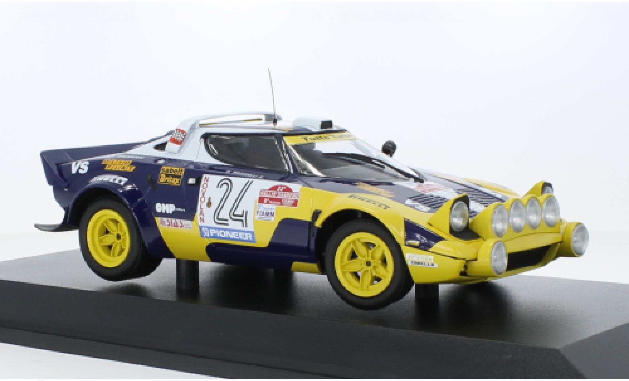 Lancia Stratos 1/18 Minichamps HF No.24 Grifone Sias Olio Fiat Rallye WM Rallye San Remo 1980 modellino in miniatura