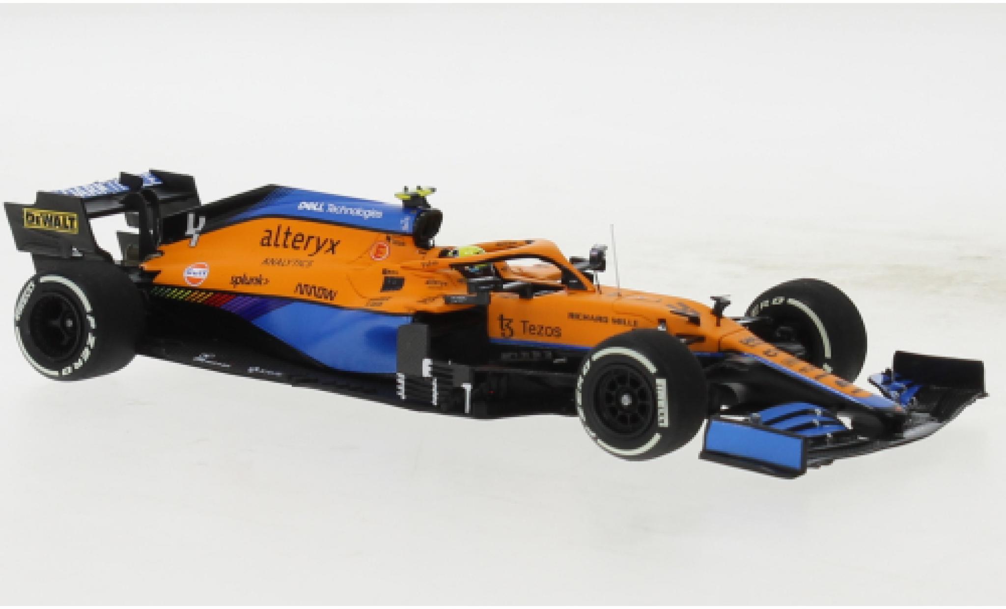 McLaren F1 1/43 Minichamps MCL35M No.4 Team formule 1 GP Italie 2021 modellino in miniatura