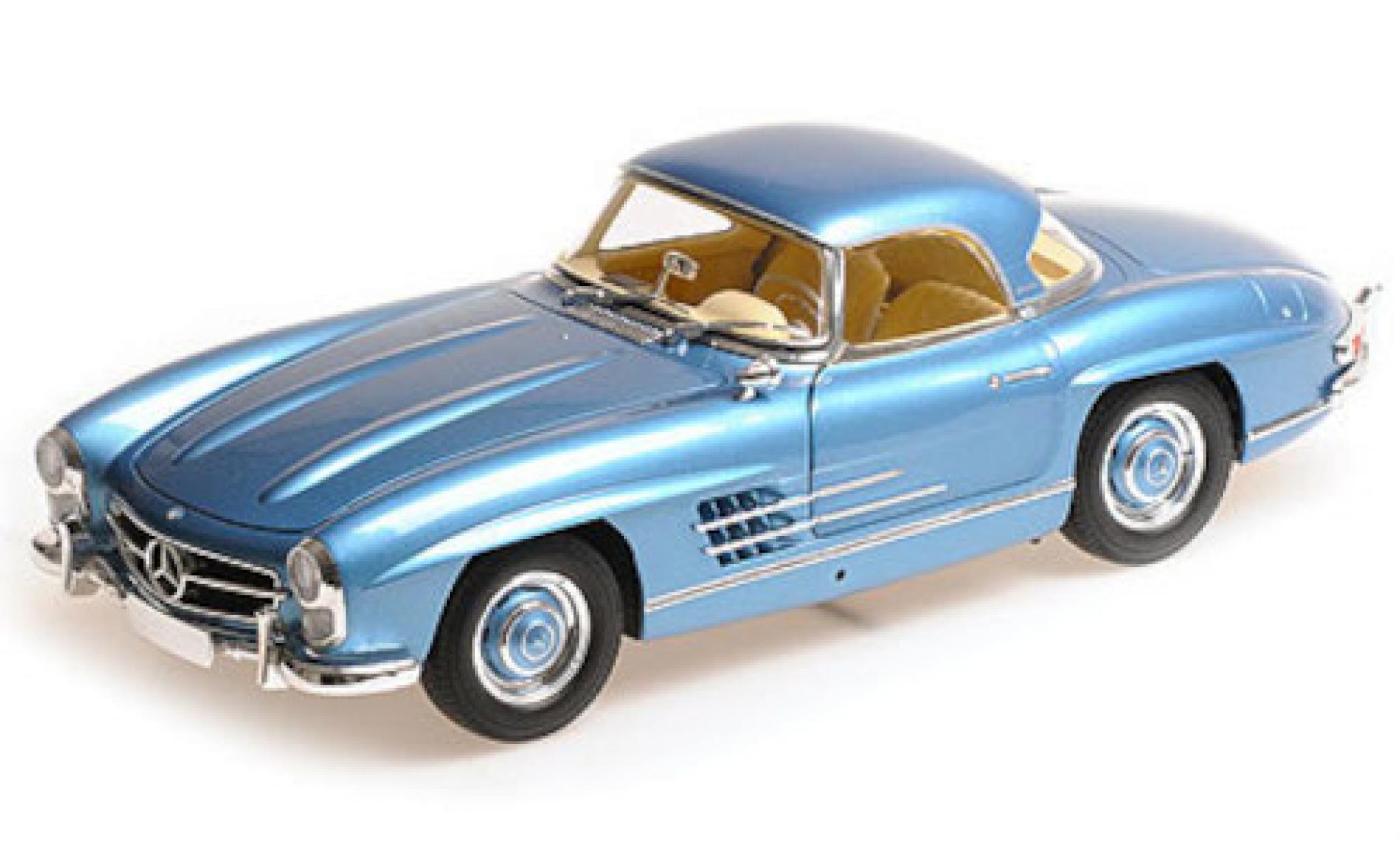 Mercedes 300 1/18 Minichamps SL Roadster (W198 II) metallise blu 1957 modellino in miniatura