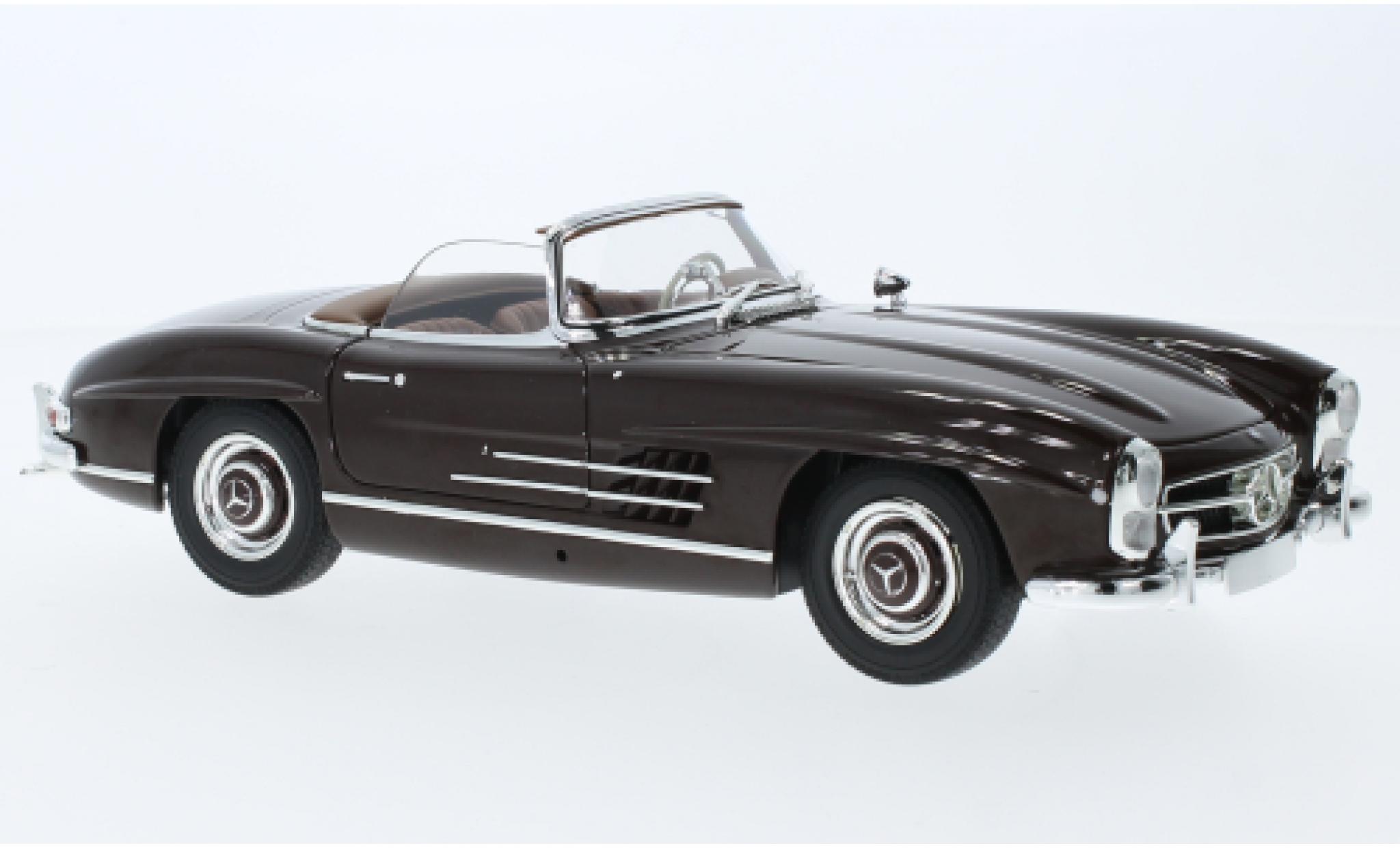 Mercedes 300 1/18 Minichamps SL Roadster (W198) rosso foncé 1957 modellino in miniatura