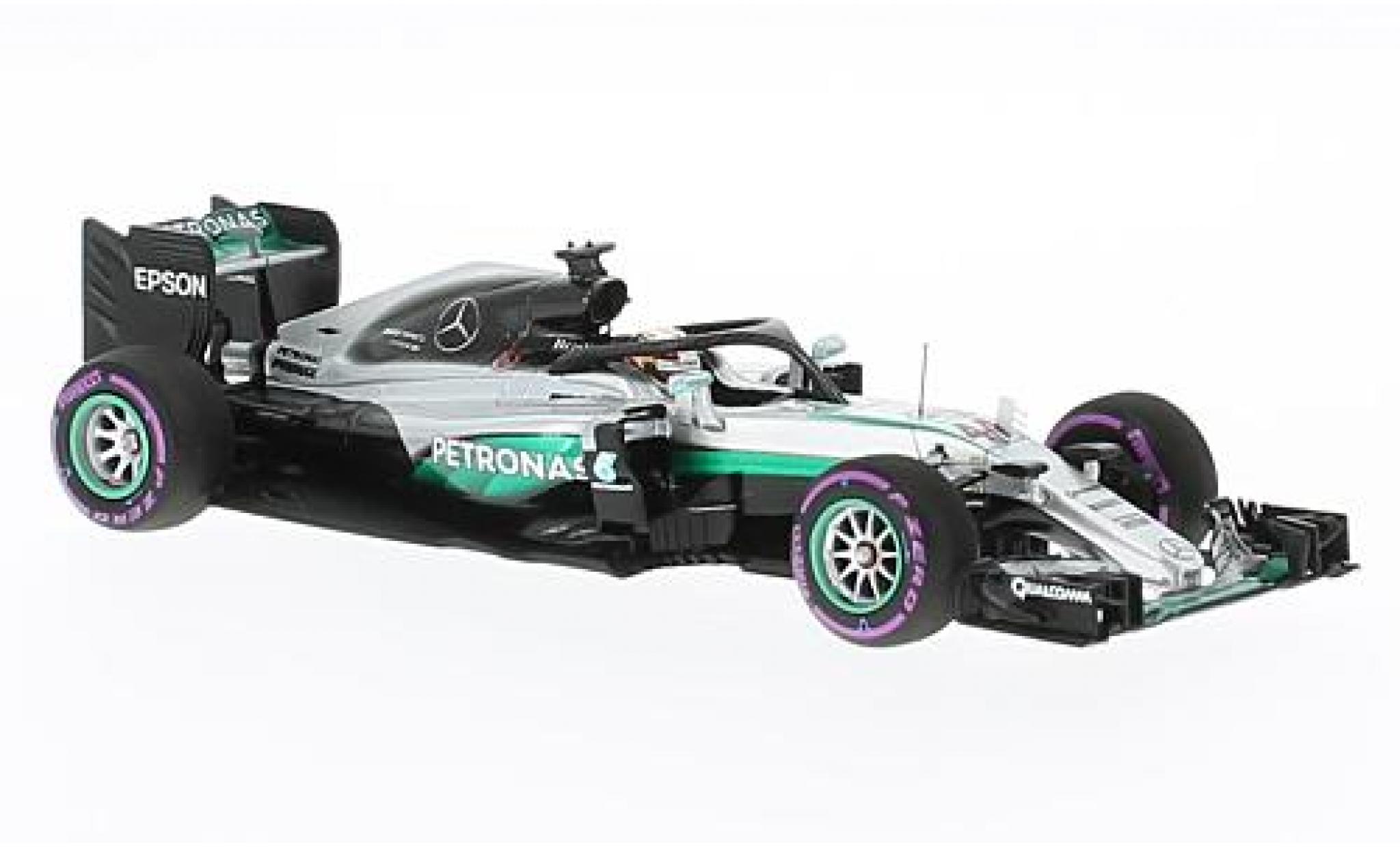 Mercedes F1 1/43 Minichamps W07 hybride No.44 AMG Petronas Team Petronas formule 1 GP Singapore 2016 modellino in miniatura
