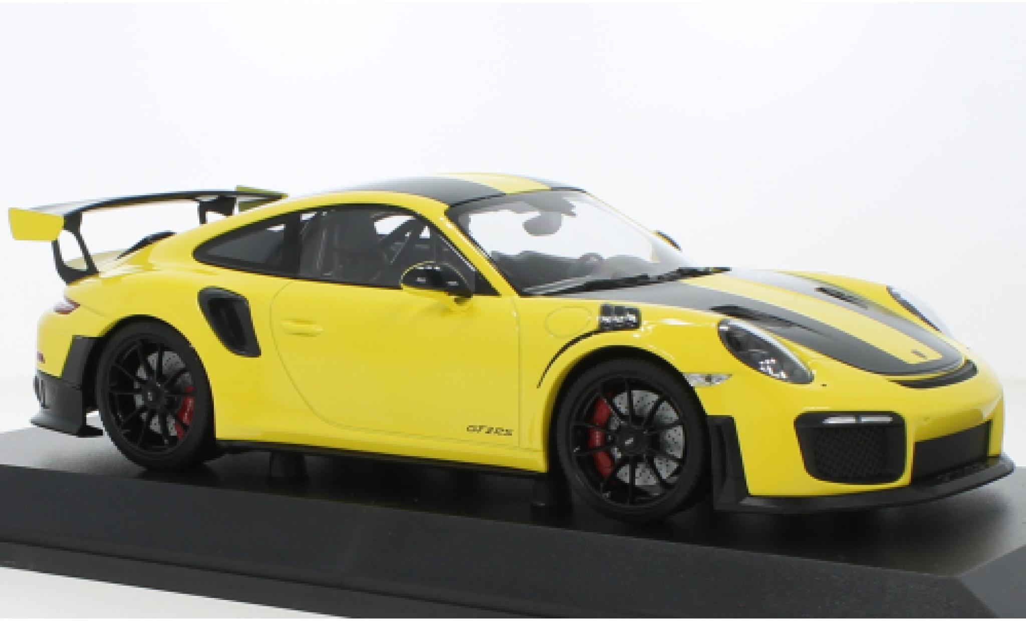 Porsche 991 GT2 RS 1/18 Minichamps 911 (.2) giallo 2018 modellino in miniatura