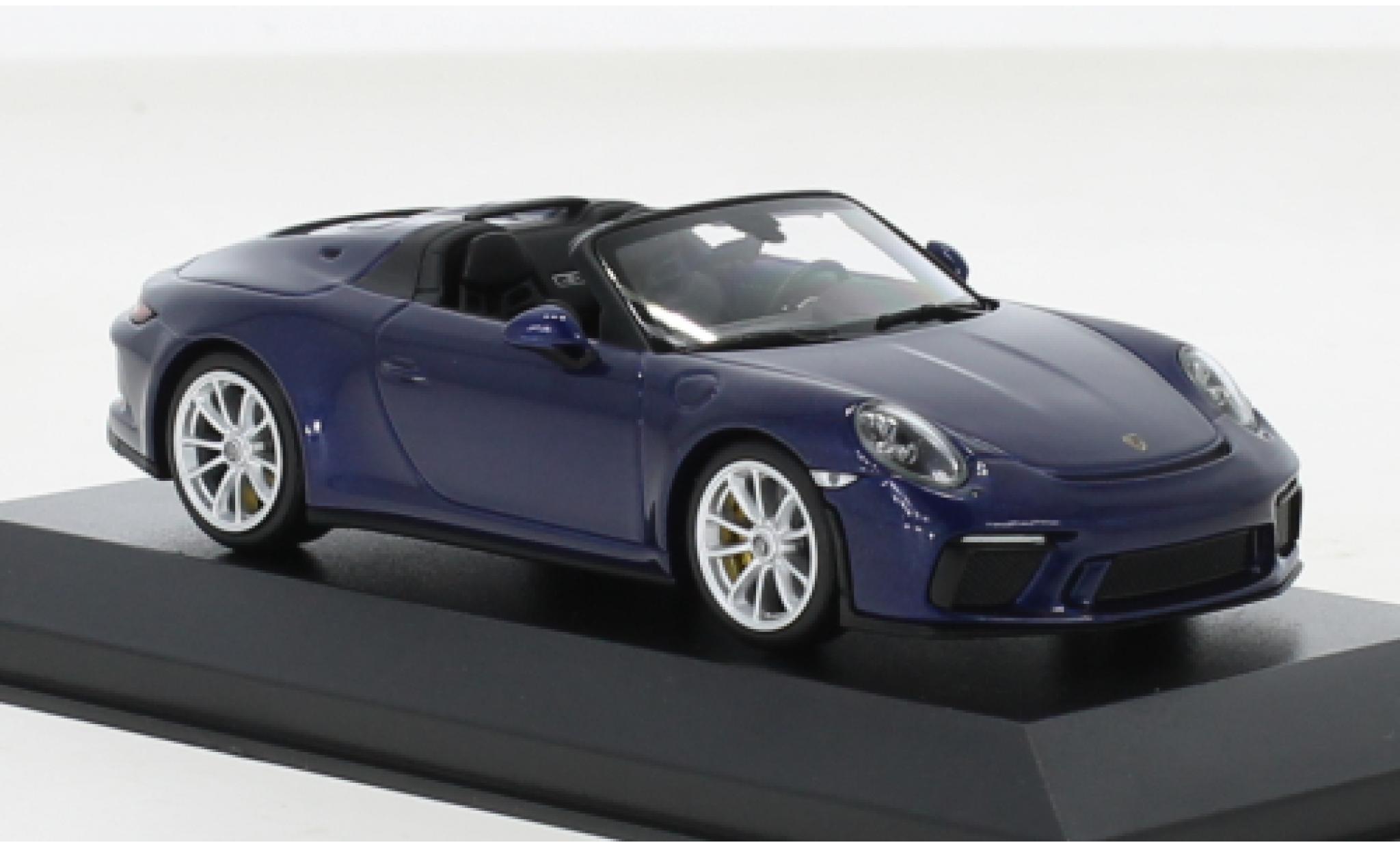 Porsche 992 Speedster 1/43 Minichamps 911 (991) metallise blu 2019 modellino in miniatura