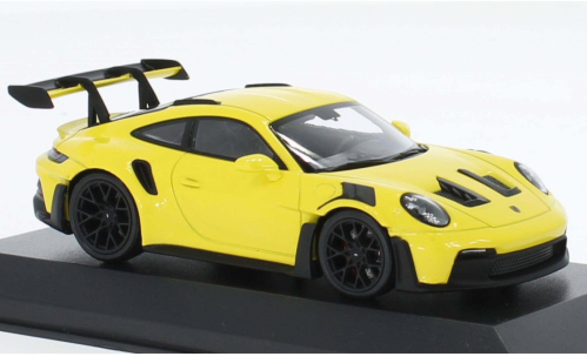 Porsche 992 GT3 R 1/43 Minichamps 911  S giallo clair 2023 modellino in miniatura
