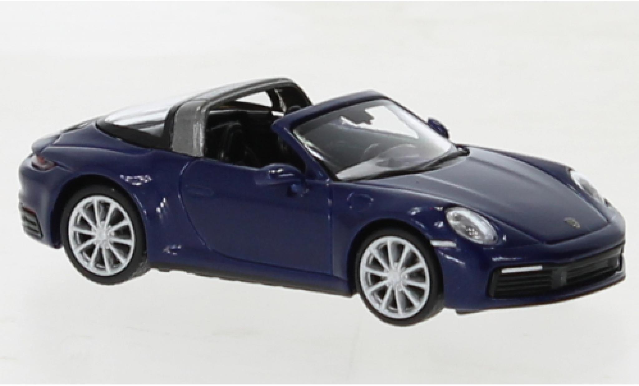 Porsche 992 Targa 1/87 Minichamps 911  4 metallise blu 2020 modellino in miniatura