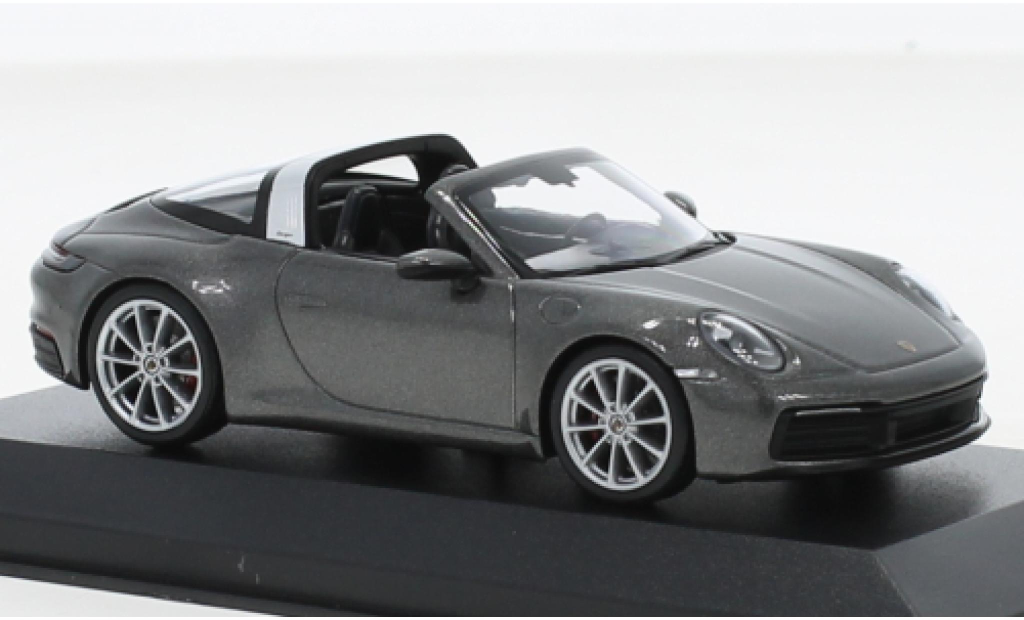Porsche 992 Targa 1/43 Minichamps 911  4S metallise grigio 2020 modellino in miniatura