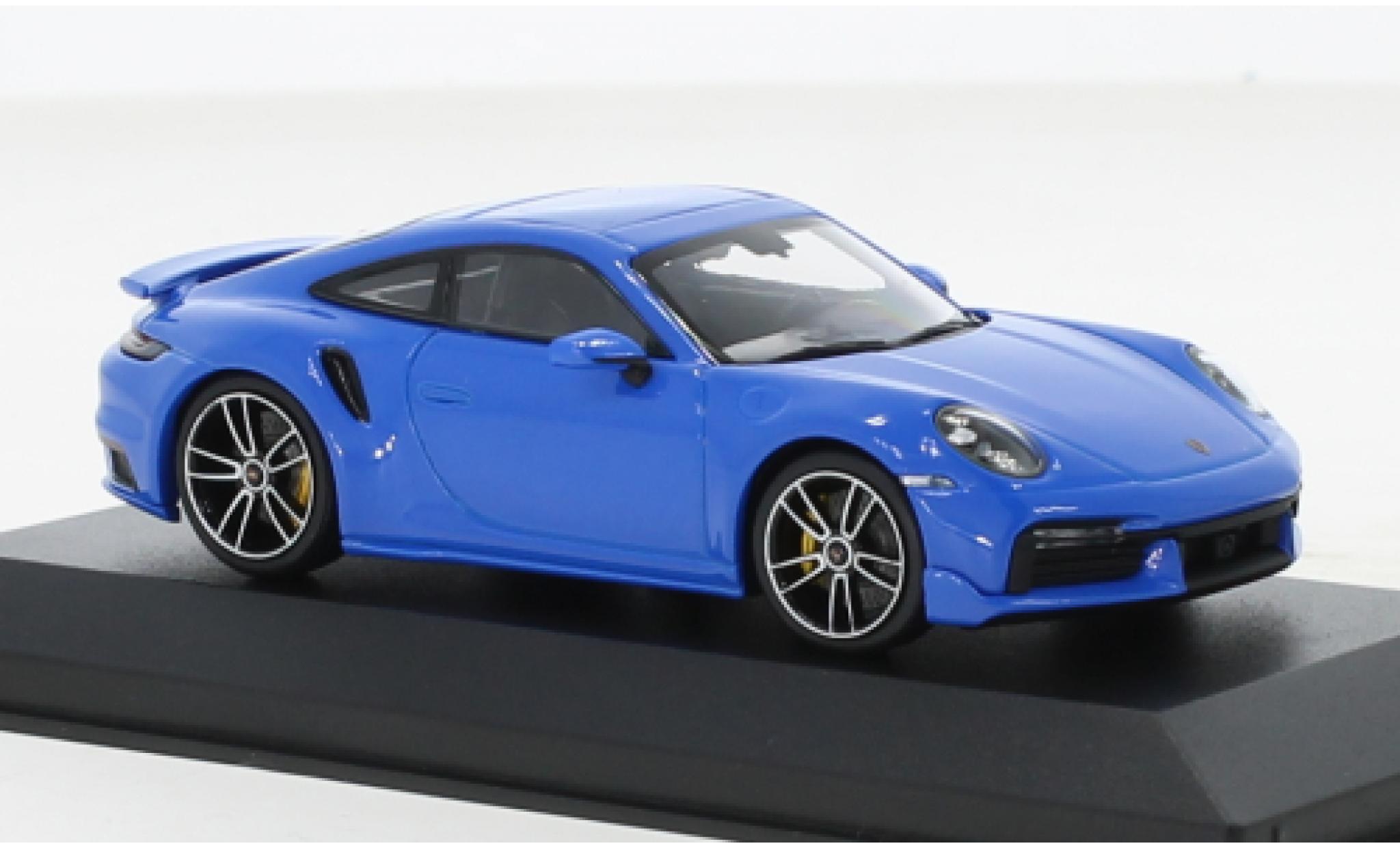 Porsche 992 Turbo s 1/18 Minichamps 911  Turbo S blu 2021 modellino in miniatura