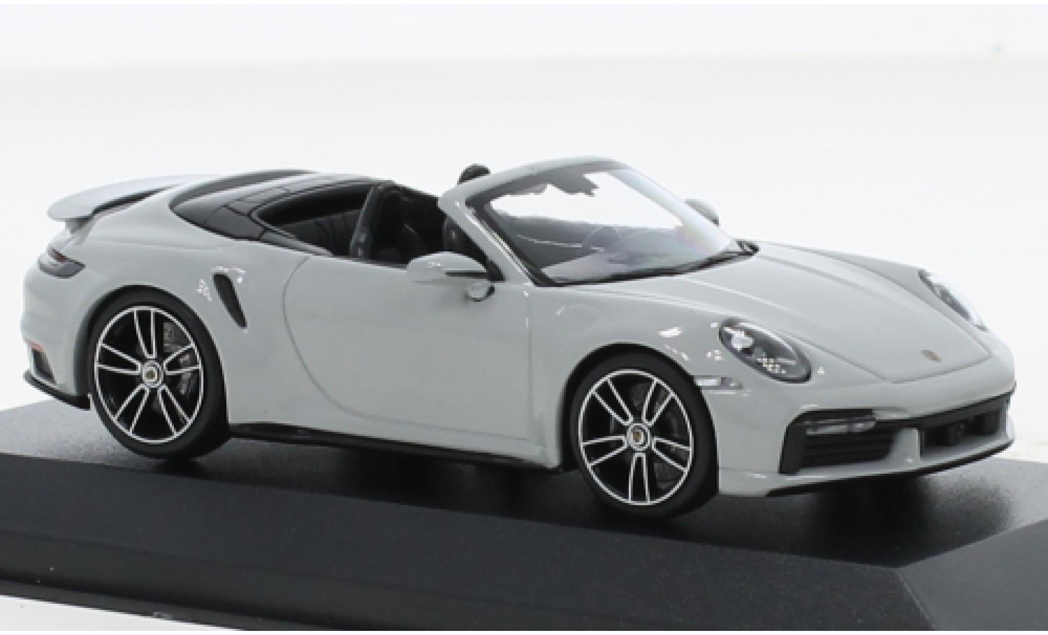 Porsche 992 Turbo s 1/43 Minichamps 911  Turbo S cabriolet grigio clair 2020 modellino in miniatura