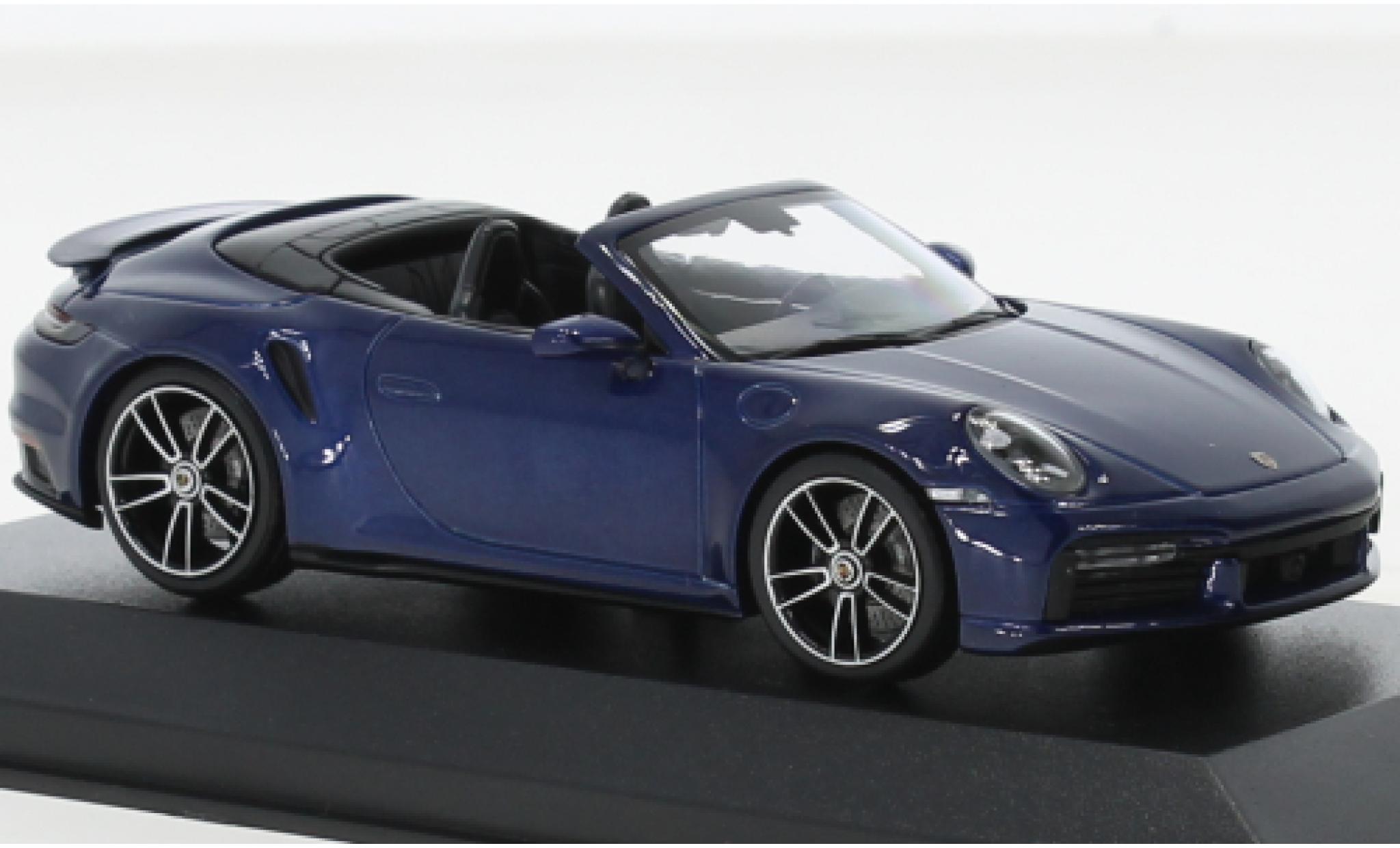 Porsche 992 Turbo s 1/43 Minichamps 911  Turbo S cabriolet metallise blu foncé 2020 modellino in miniatura