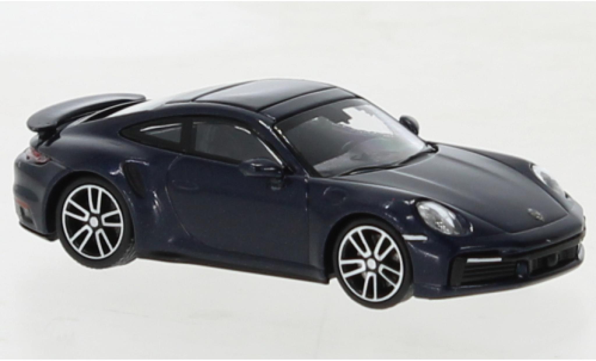 Porsche 992 Turbo s 1/87 Minichamps 911  Turbo S metallise blu foncé 2020 modellino in miniatura