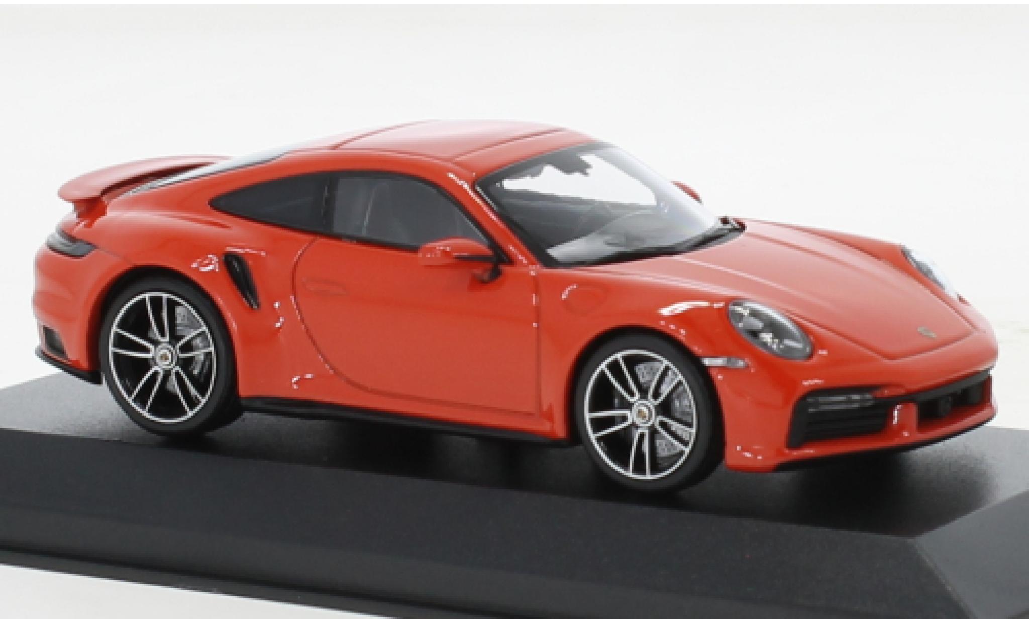 Porsche 992 Turbo s 1/43 Minichamps 911  Turbo S orange 2020 modellino in miniatura