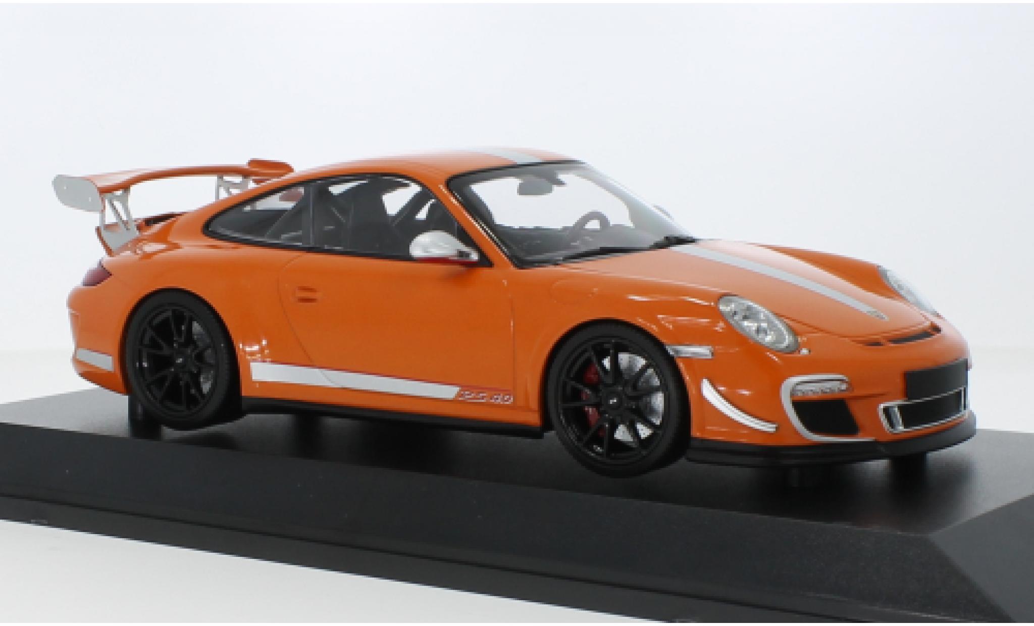 Porsche 997 GT3 RS 1/18 Minichamps 911 (.II) 4.0 orange/d 2011 modellino in miniatura