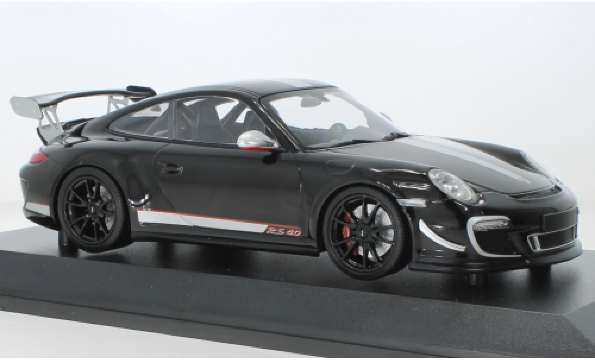 Porsche 991 GT3 RS 1/18 Minichamps 911 4.0 nero/metallise d 2011 modellino in miniatura