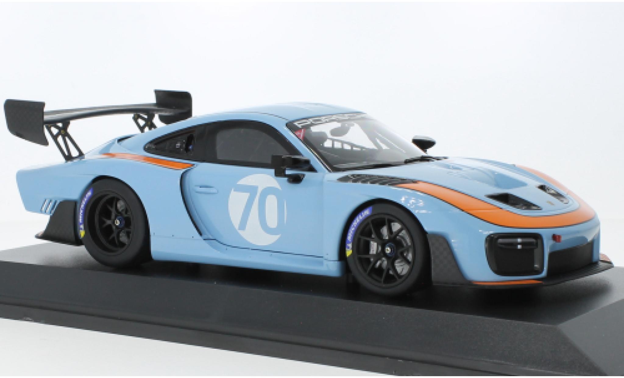 Porsche 935 1/18 Minichamps /19 blu clair/orange 2019 modellino in miniatura