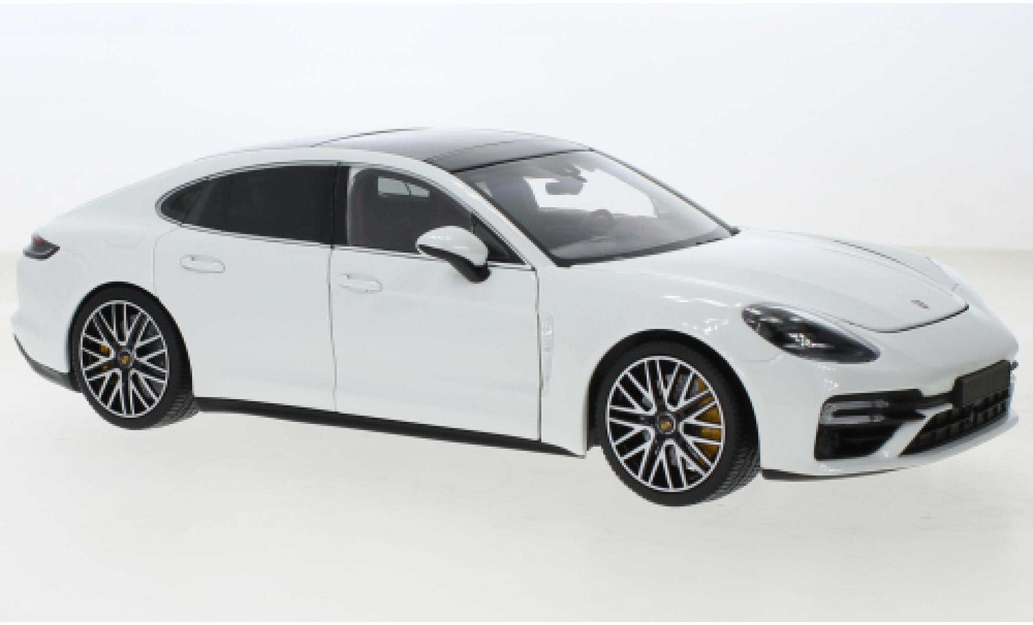 Porsche Panamera Turbo S 1/18 Minichamps metallise bianco 2020 modellino in miniatura