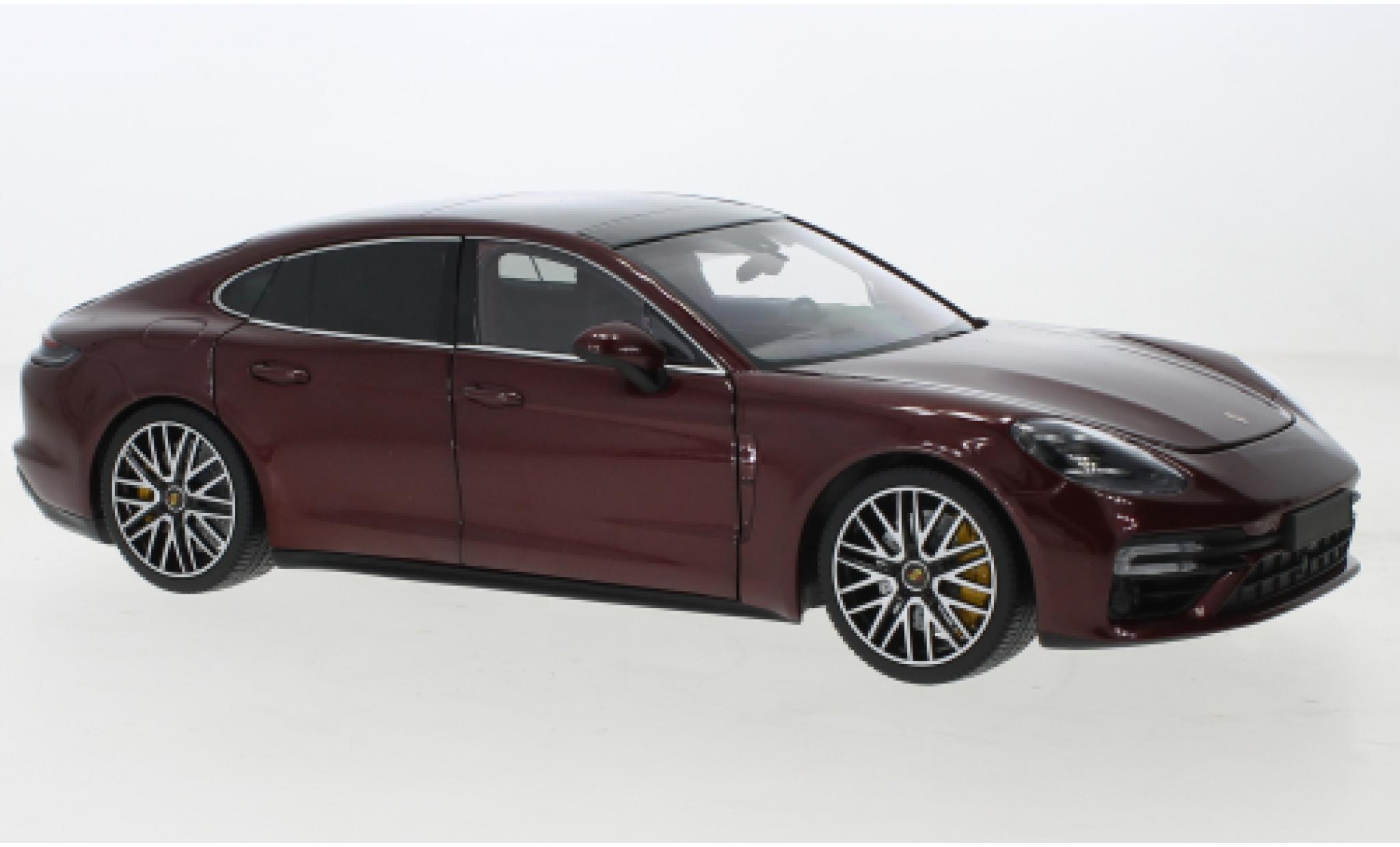 Porsche Panamera Turbo S 1/18 Minichamps metallise rosso 2020 modellino in miniatura
