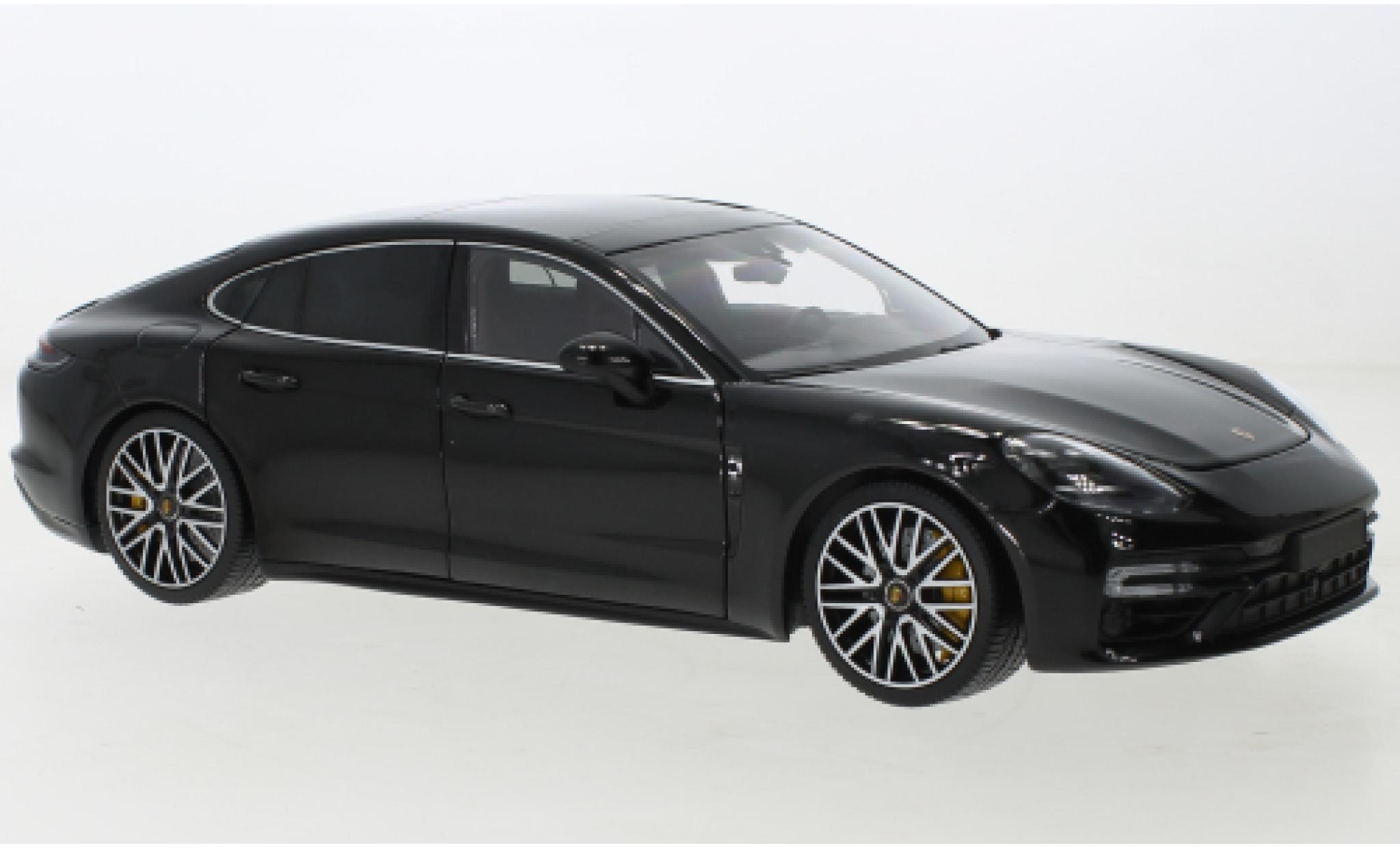 Porsche Panamera Turbo S 1/18 Minichamps metallise nero 2020 modellino in miniatura