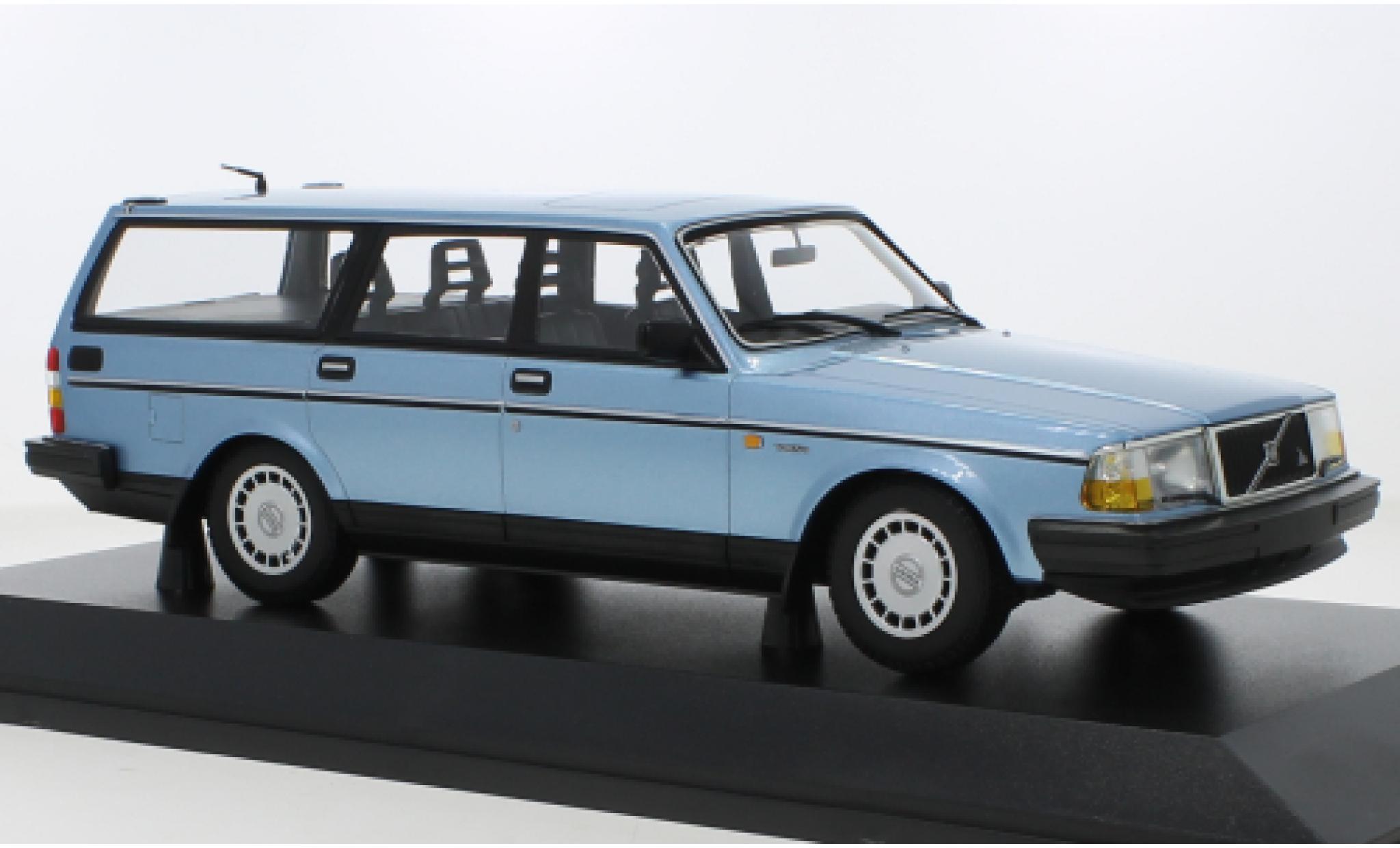 Volvo 240 1/18 Minichamps GL Break metallise blu clair 1986 modellino in miniatura