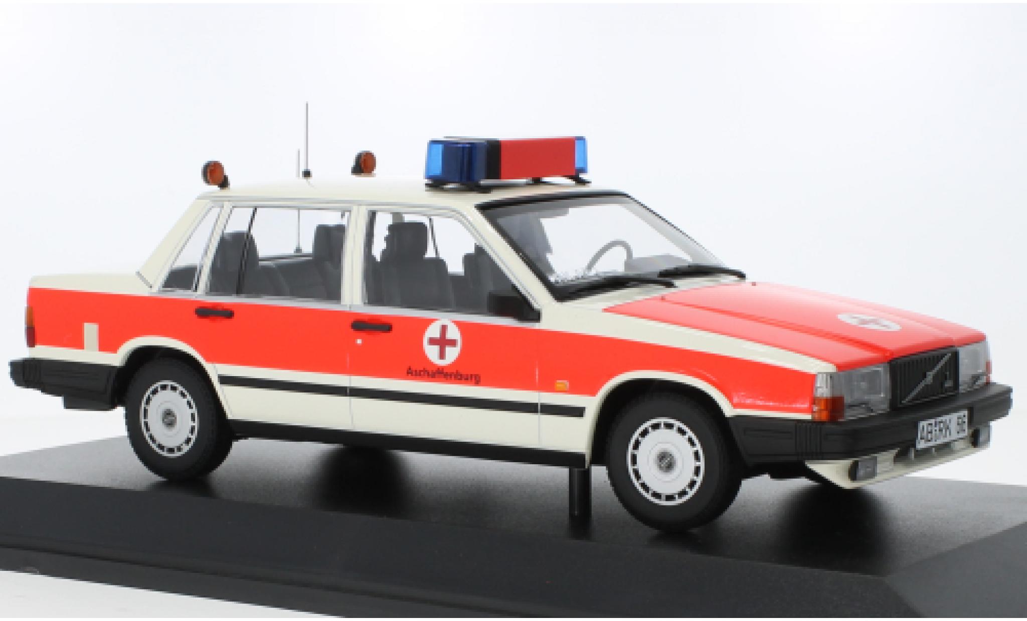 Volvo 740 1/18 Minichamps GL DRK Aschaffenburg 1986 modellino in miniatura