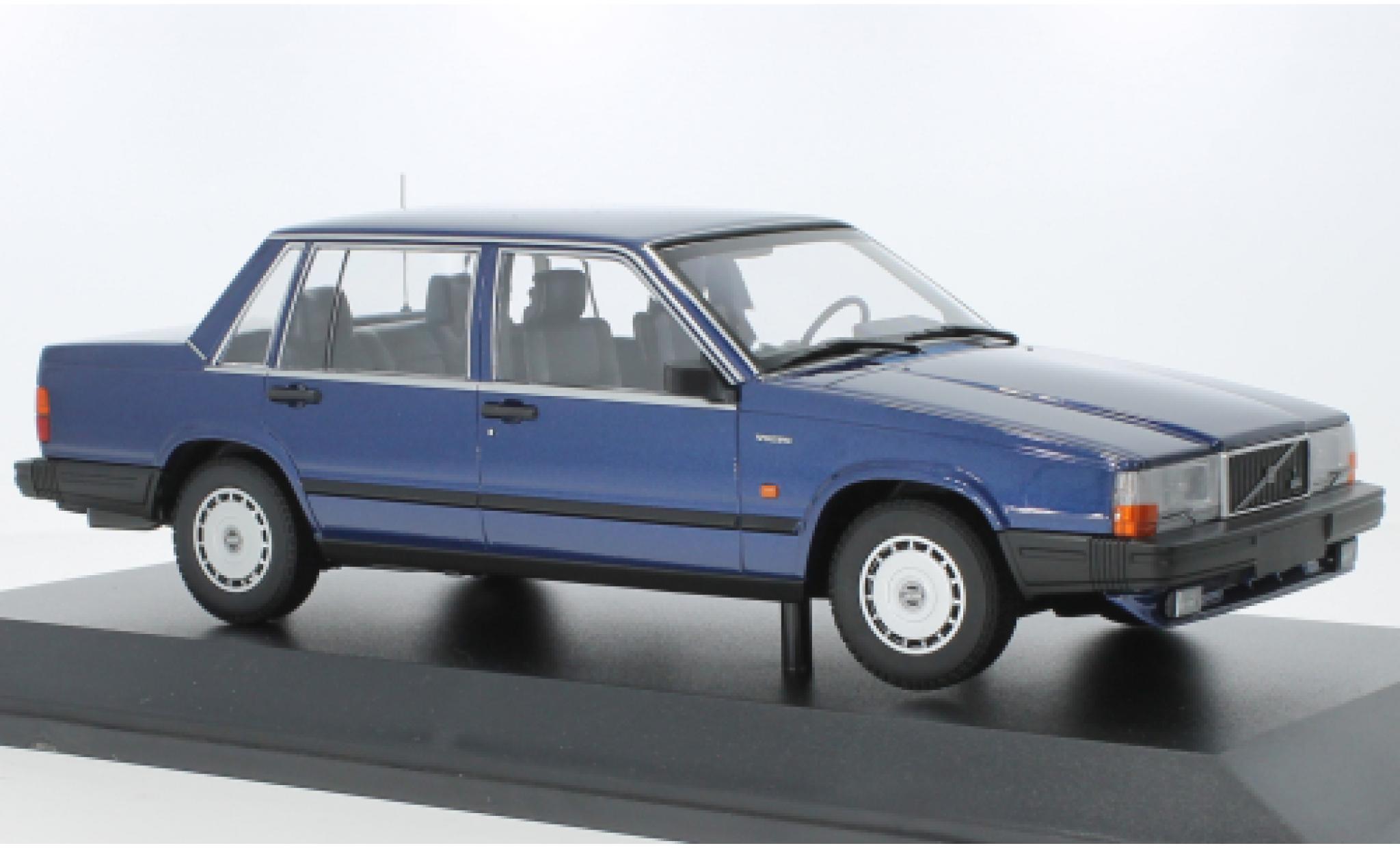 Volvo 740 1/18 Minichamps GL metallise blu foncé 1986 modellino in miniatura