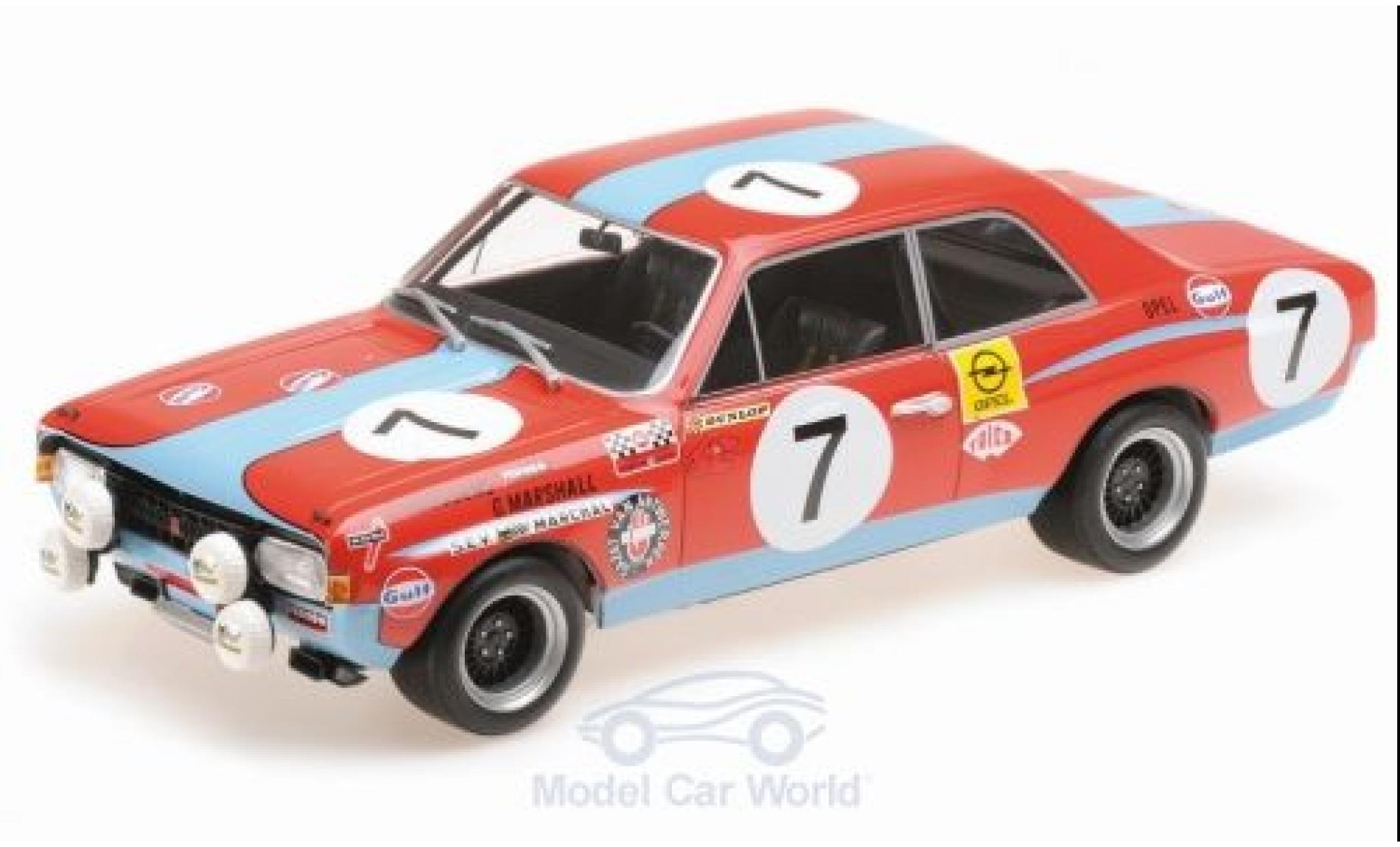 Opel Commodore C 1/18 Minichamps A Steinmetz No.7 Gulf 24h Spa 1972 P.Joossens/G.Marshall modellino in miniatura