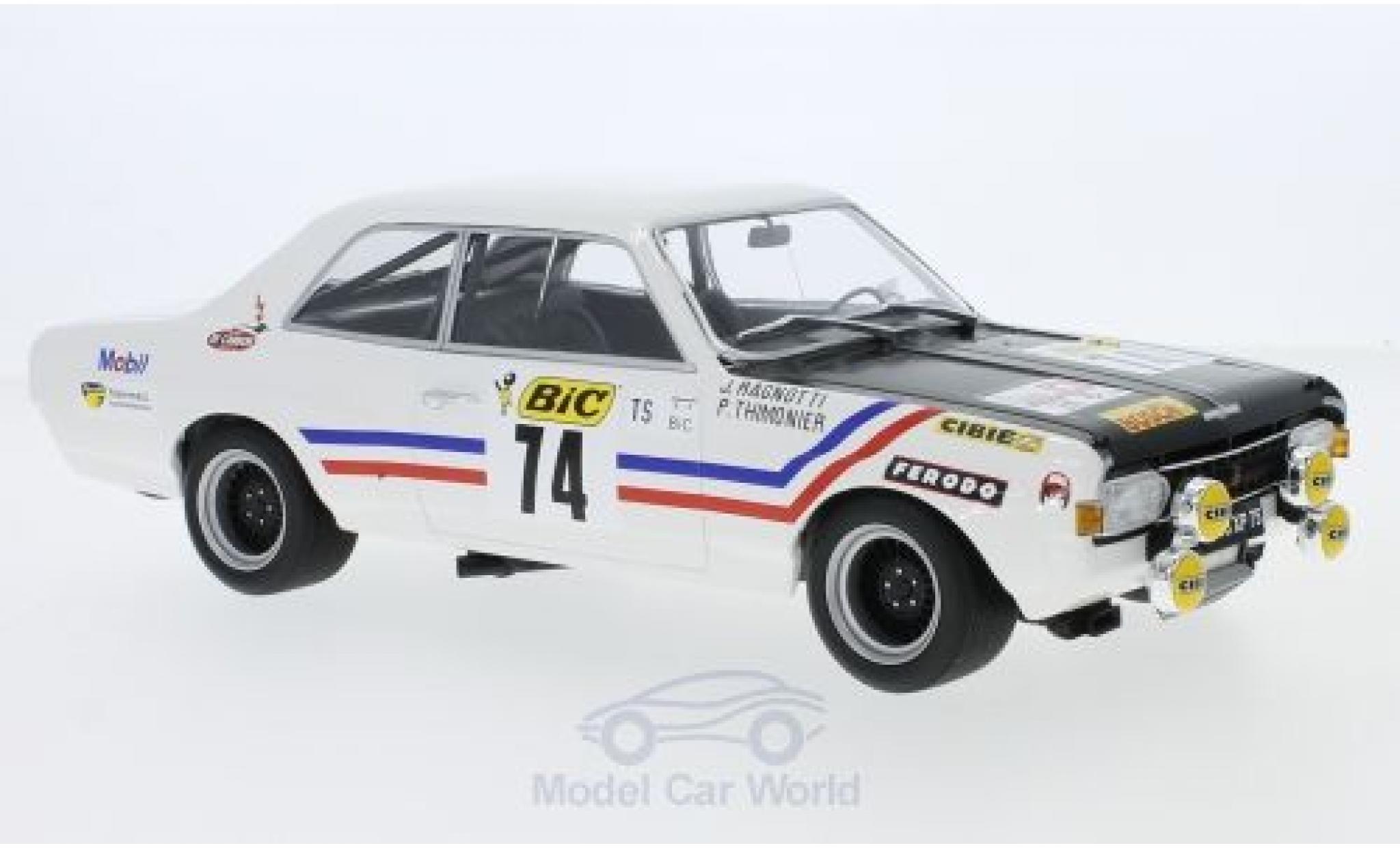 Opel Commodore C 1/18 Minichamps A Steinmetz No.74 Tour de France Auto 1971 J.Ragnotti/P.Thimonier modellino in miniatura