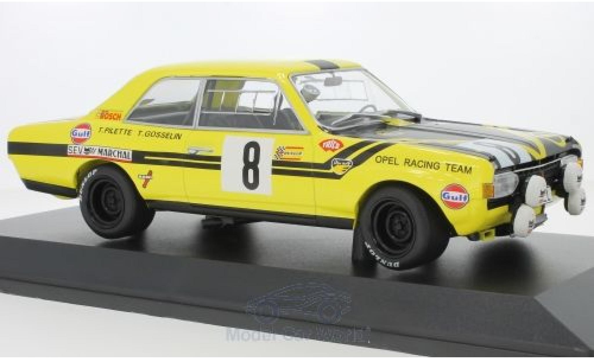 Opel Commodore 1/18 Minichamps A Steinmetz No.8 24h Spa 1970 T.Pilette/G.Gosselin modellino in miniatura