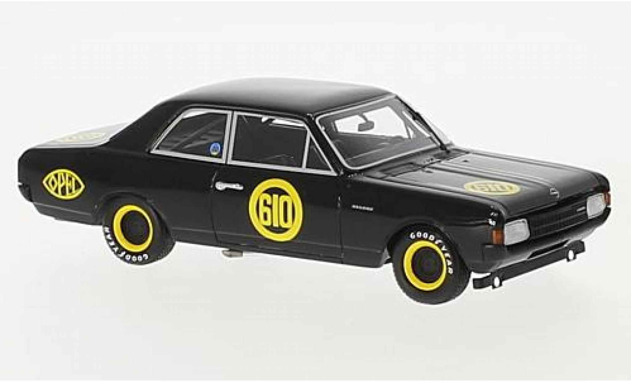 Opel Rekord 1/43 Minichamps 1900 No.610 Hockenheim 1968 Schwarze Witwe E.Bitter modellino in miniatura