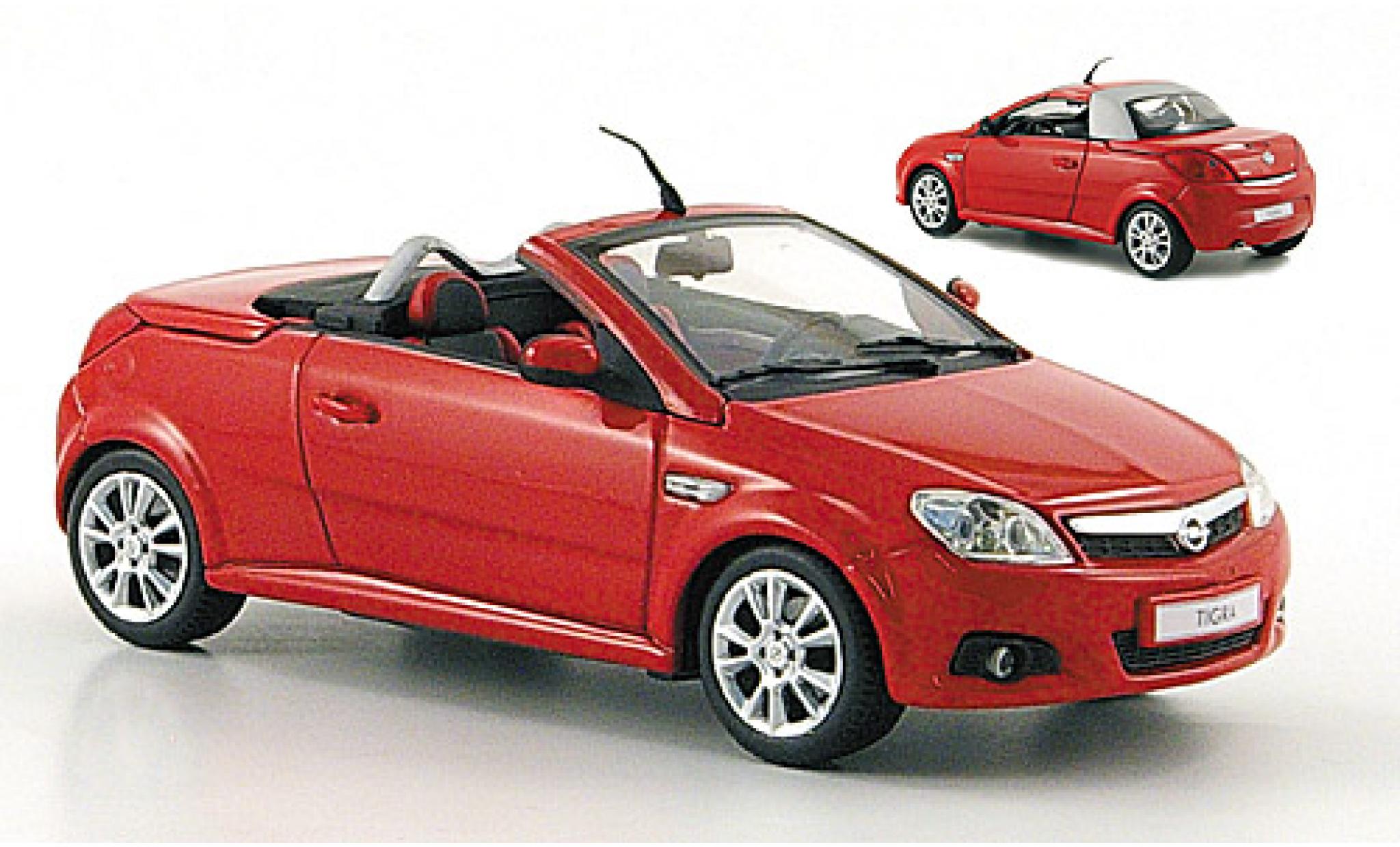 Opel Tigra 1/43 Minichamps Twin Top rosso 2004 modellino in miniatura