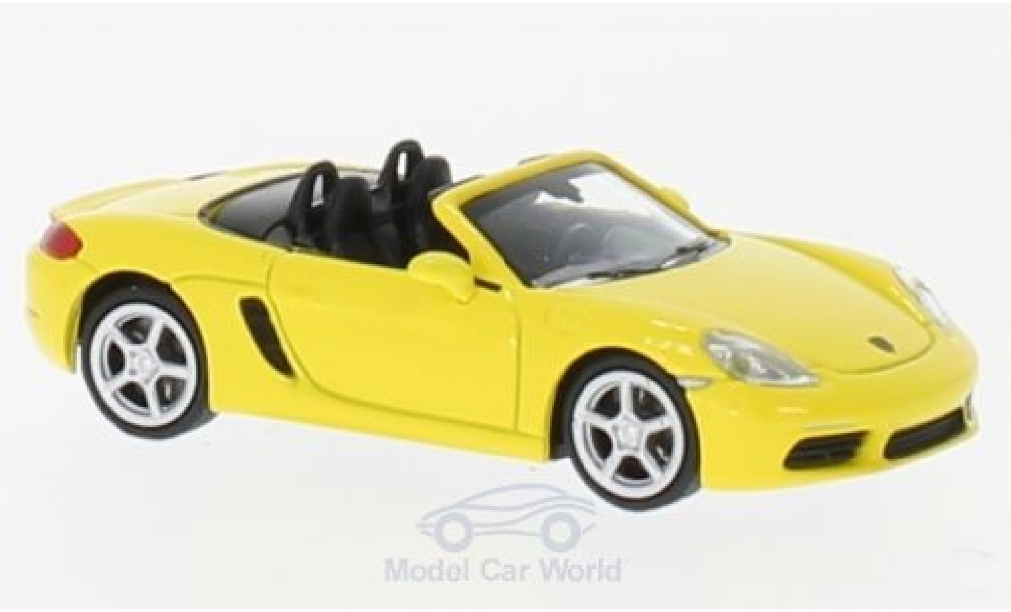 Porsche Boxster 1/87 Minichamps 718 giallo 2016 modellino in miniatura