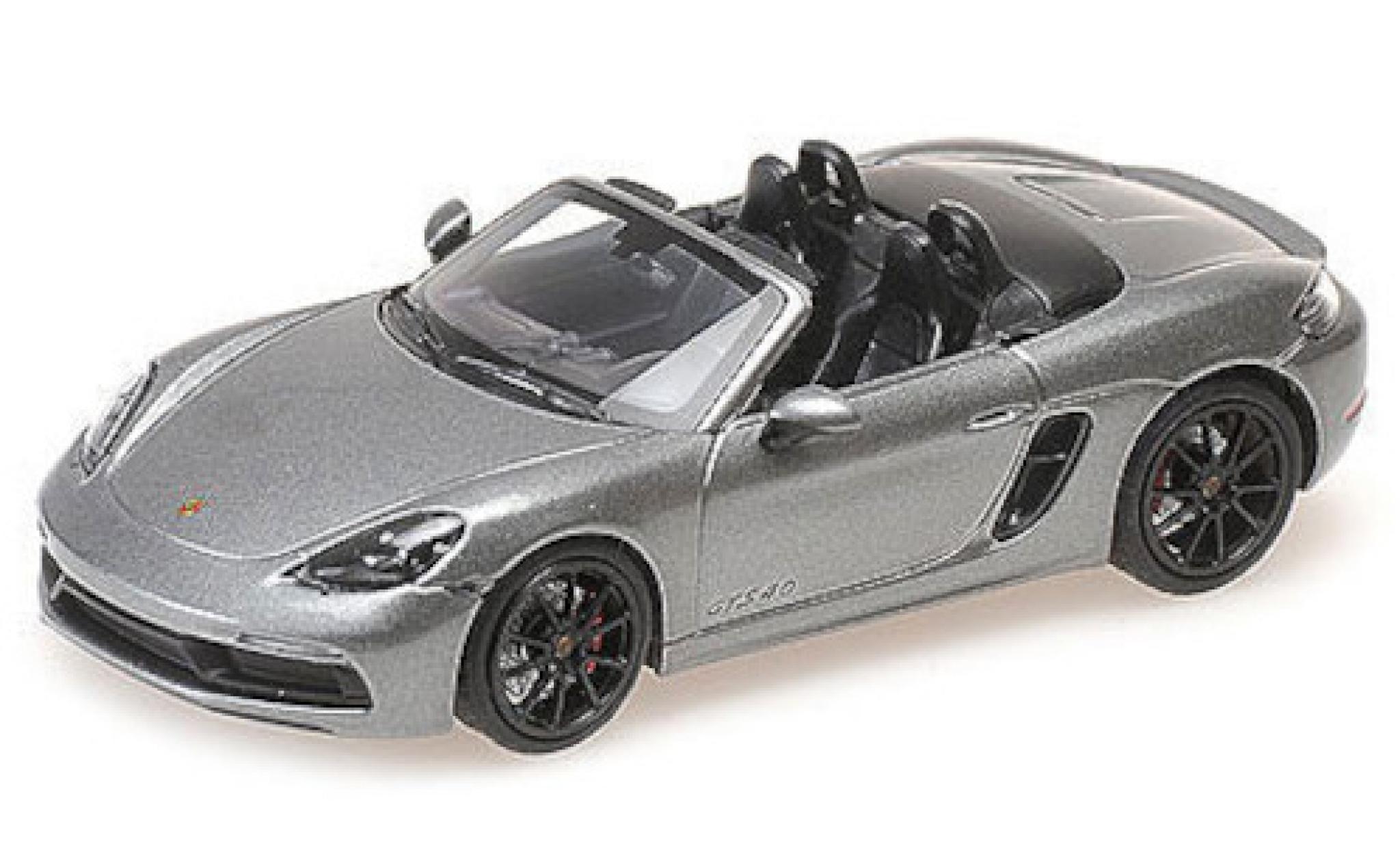 Porsche Boxster 1/43 Minichamps 718 GTS 4.0 (982) metallico grigio 2020 modellino in miniatura