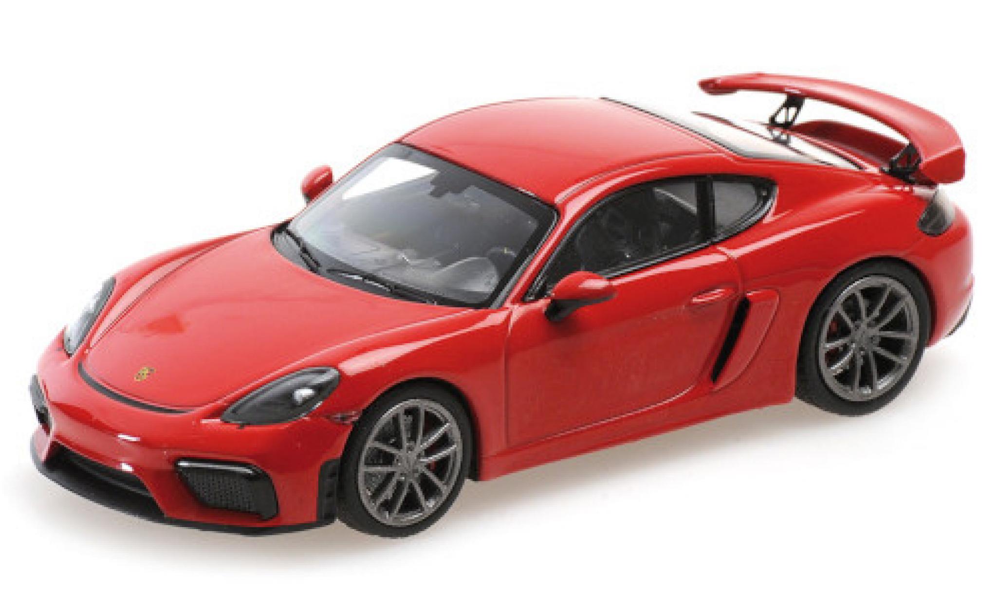 Porsche Cayman GT4 1/43 Minichamps 718 GT4 (982) rosso 2020 modellino in miniatura