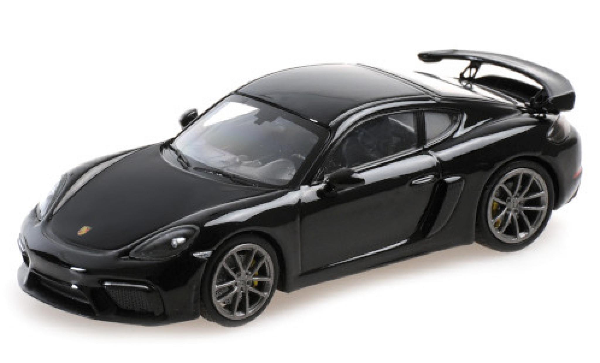 Porsche Cayman GT4 1/43 Minichamps 718 GT4 (982) nero 2020 modellino in miniatura