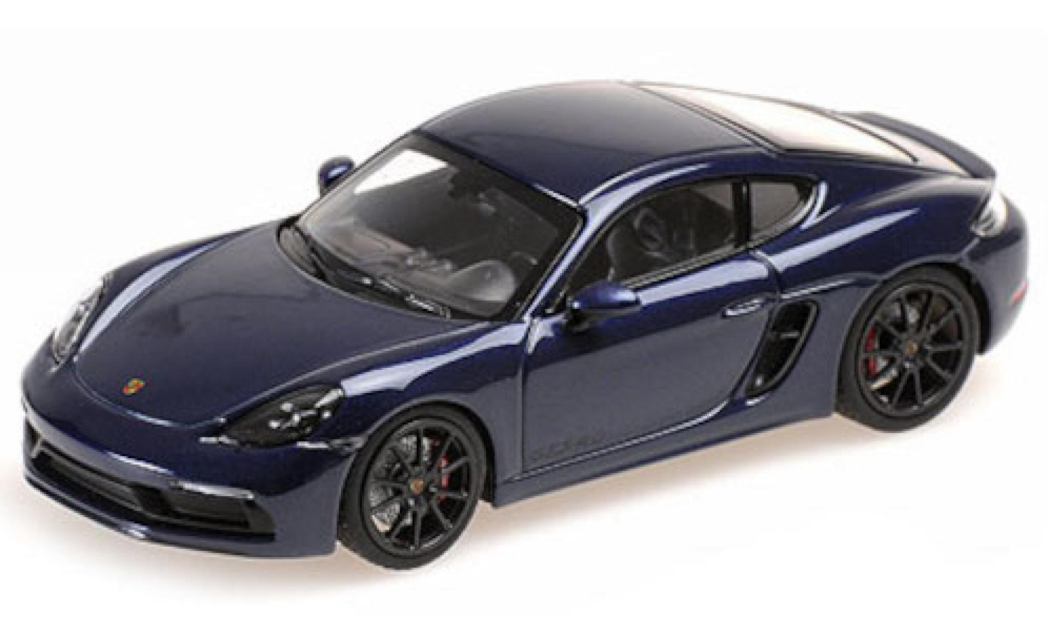 Porsche Cayman GTS 1/43 Minichamps 718 GTS (982) metallico blu 2020 modellino in miniatura