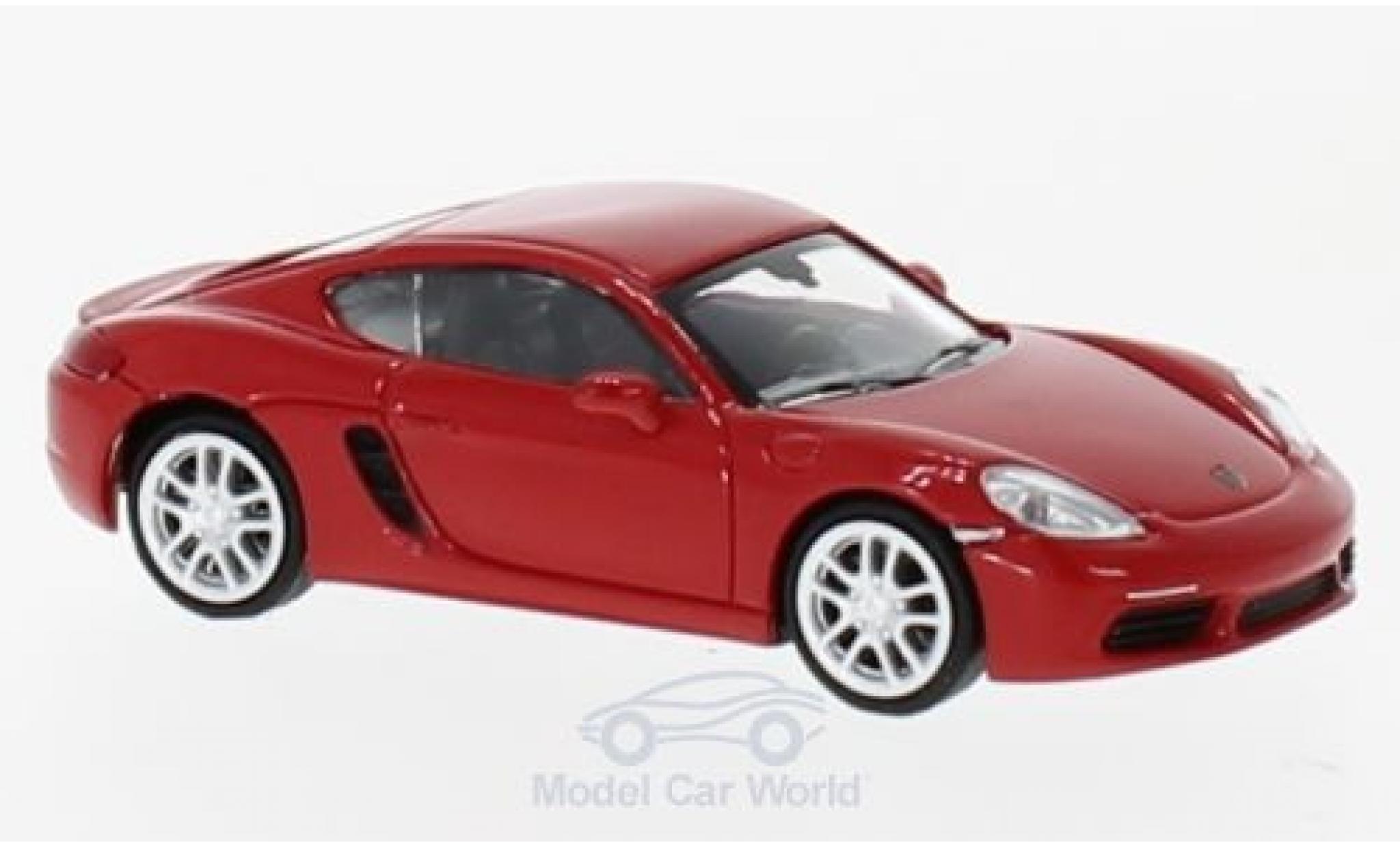Porsche Cayman 1/87 Minichamps 718 rosso 2016 modellino in miniatura