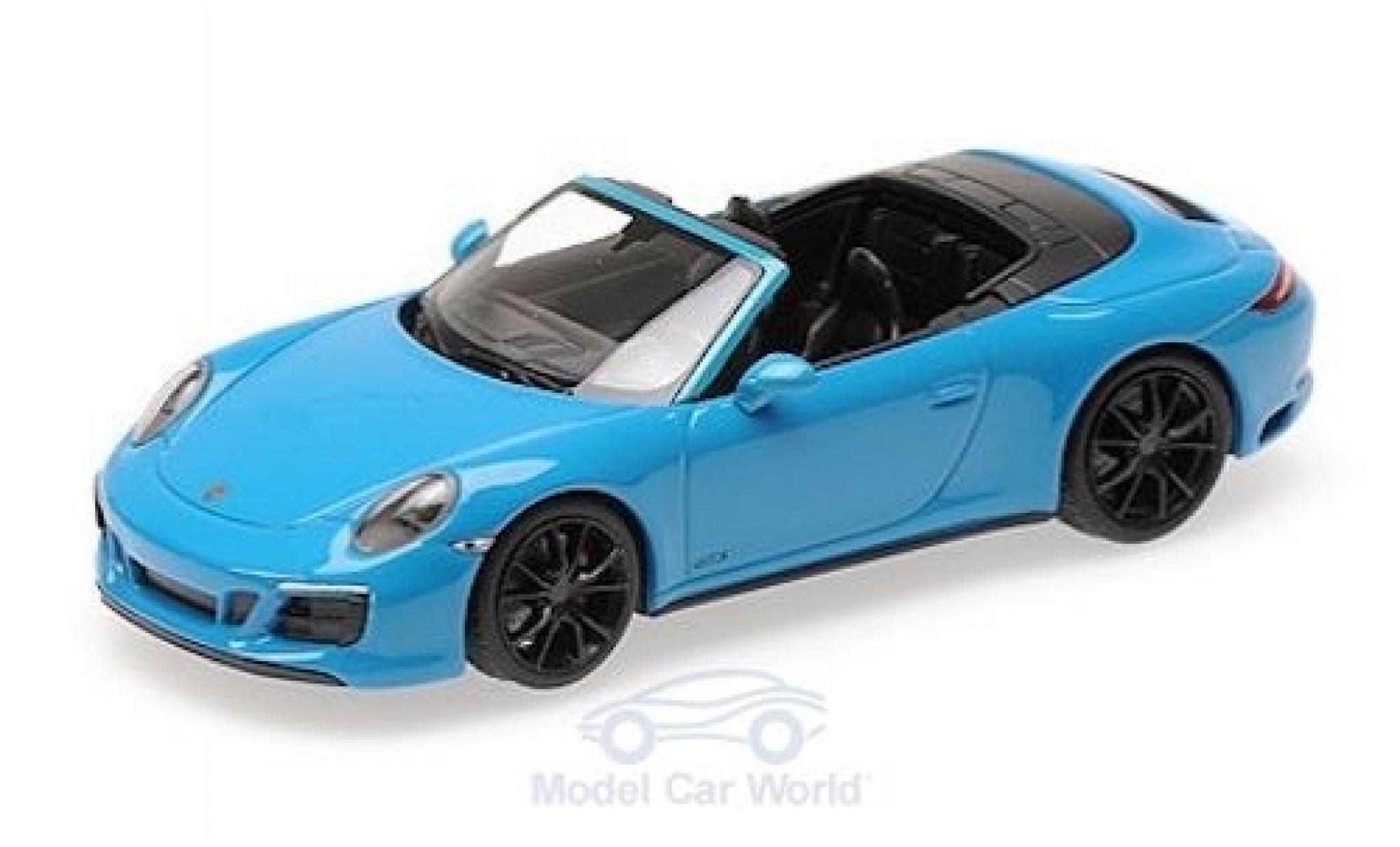 Porsche 991 GTS 1/43 Minichamps 911 (.2) Carrera 4 GTS Cabriolet blu 2016 modellino in miniatura