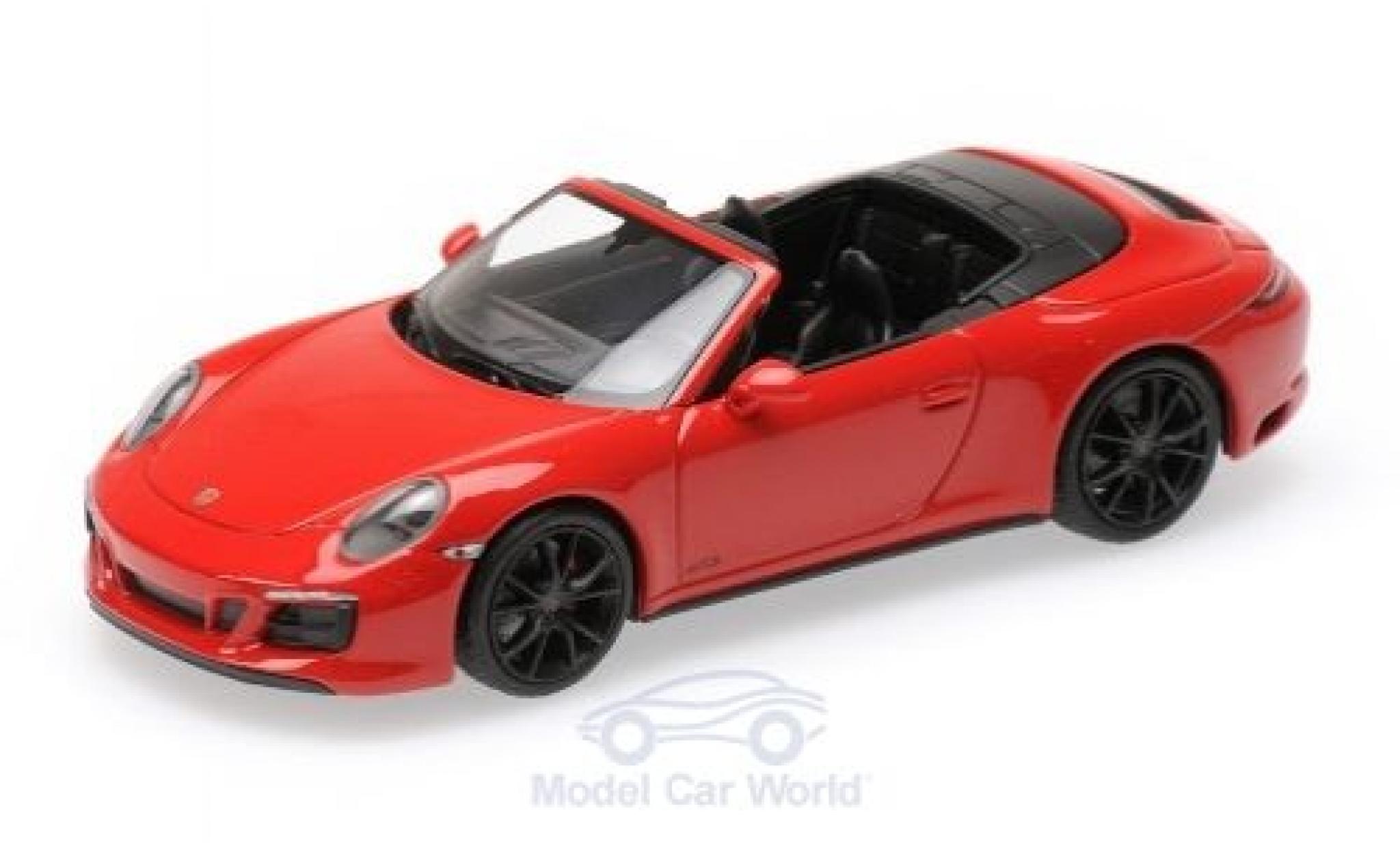 Porsche 991 GTS 1/43 Minichamps 911 (.2) Carrera 4 GTS Cabriolet rosso 2016 modellino in miniatura