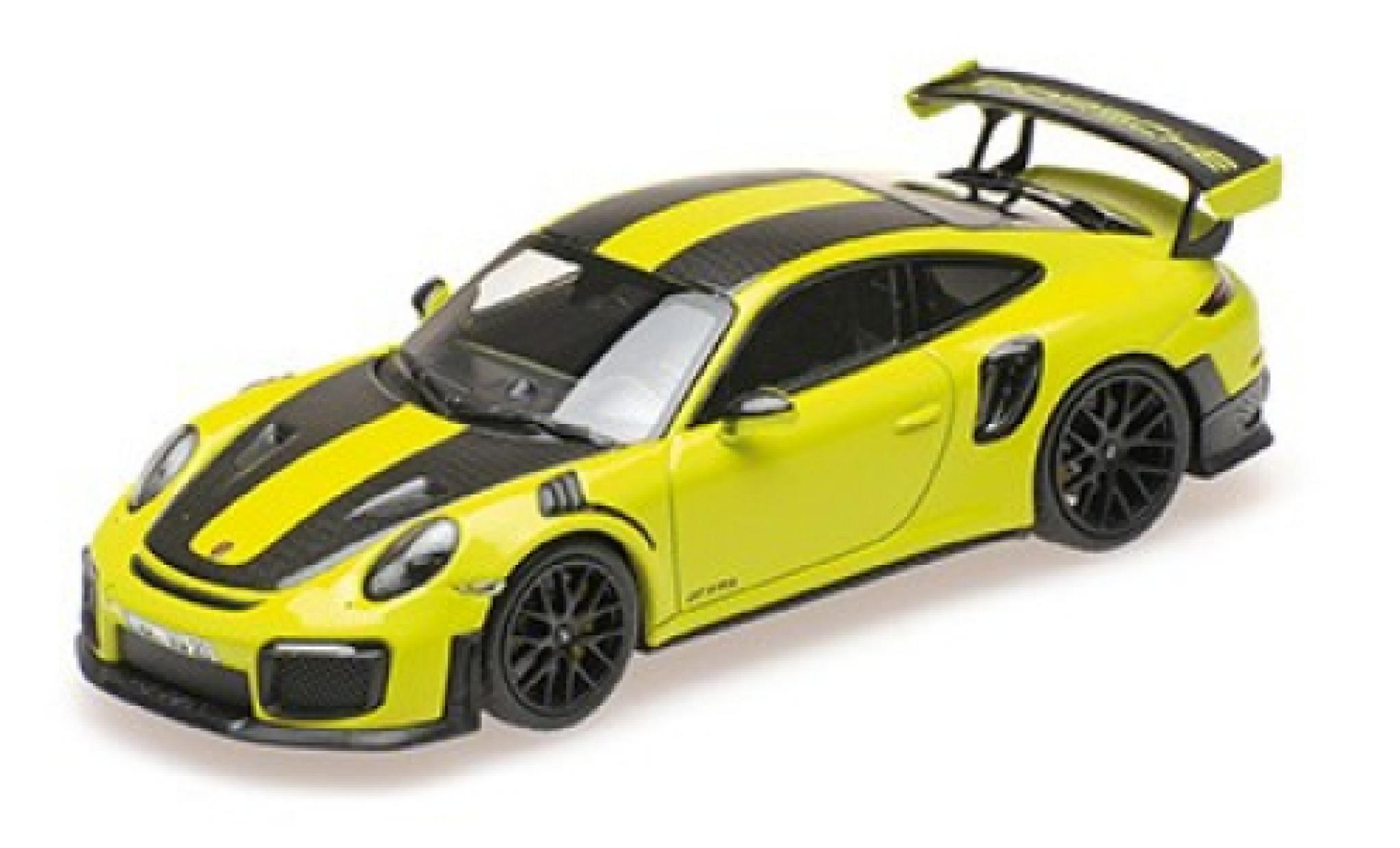 Porsche 991 GT2 RS 1/18 Minichamps 911 (.2) GT2 RS verde 2018 avec Weissach Paket modellino in miniatura