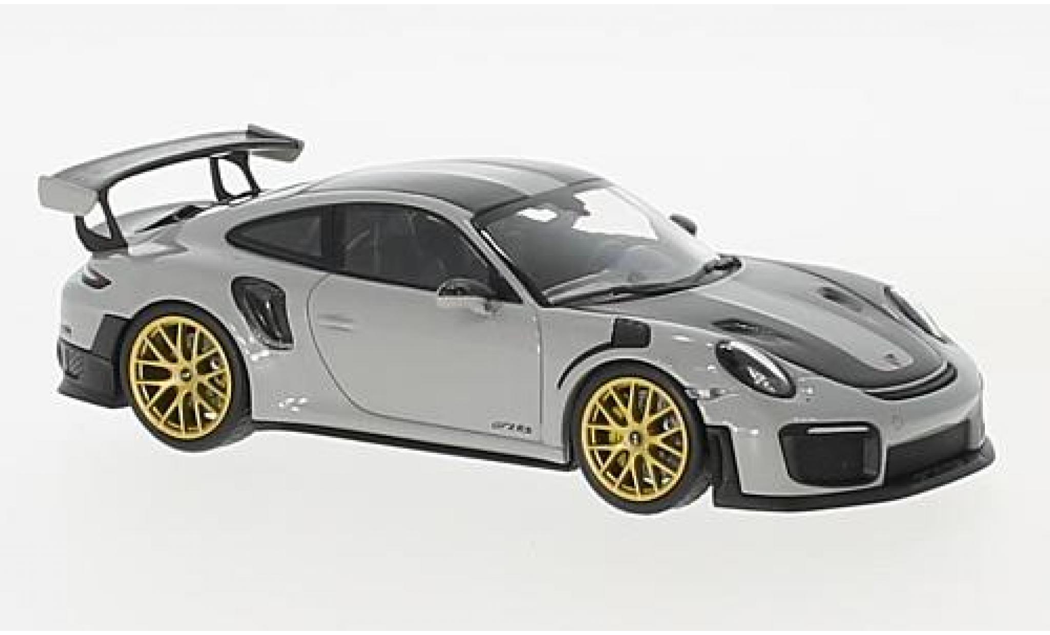 Porsche 991 GT2 RS 1/43 Minichamps 911 (.2) GT2RS grigio/carbon 2018 Weissachpaket modellino in miniatura