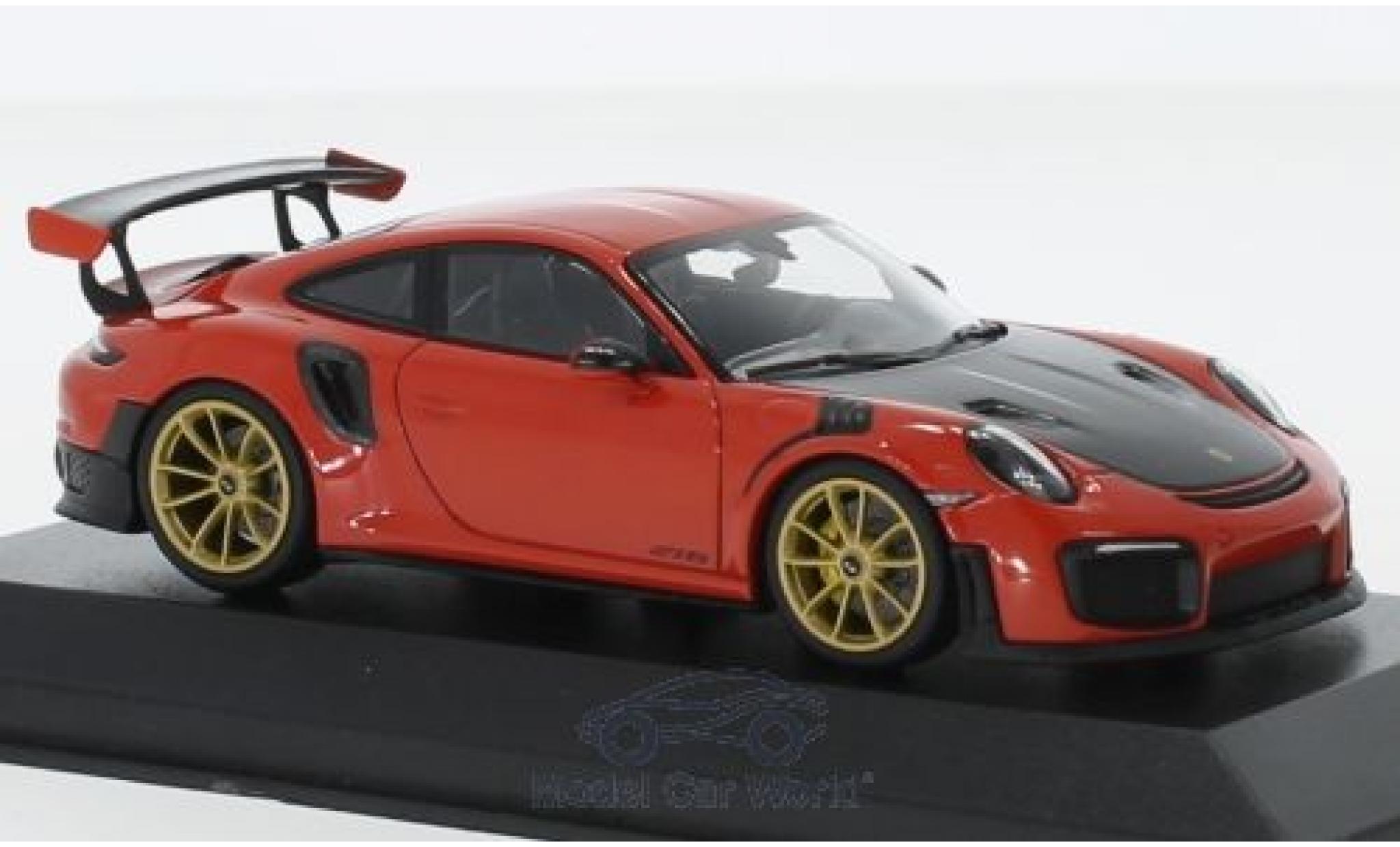 Porsche 991 GT2 RS 1/43 Minichamps 911 (.2) GT2RS orange 2018 modellino in miniatura