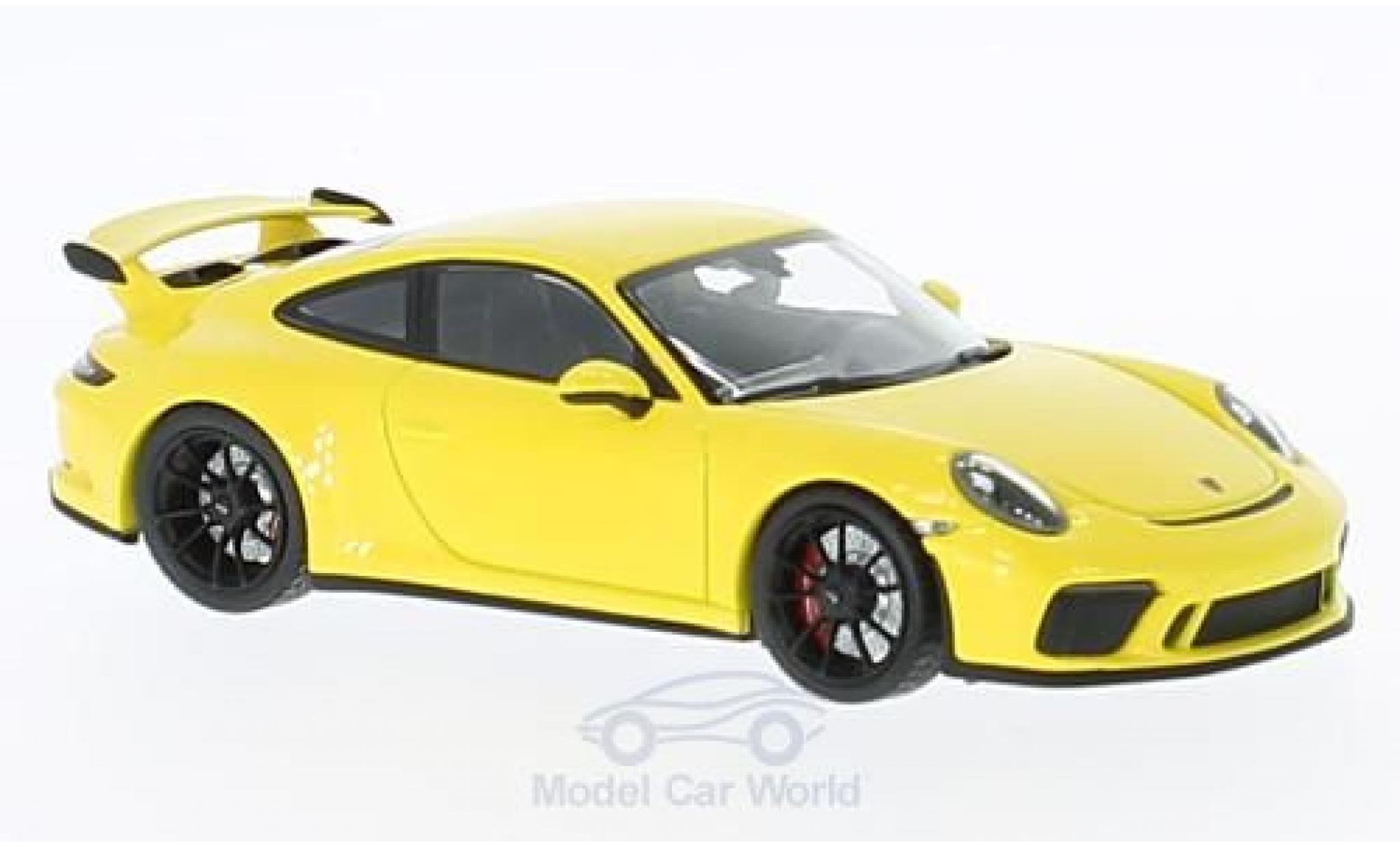 Porsche 991 GT3 1/43 Minichamps 911 () GT3 giallo 2016 modellino in miniatura