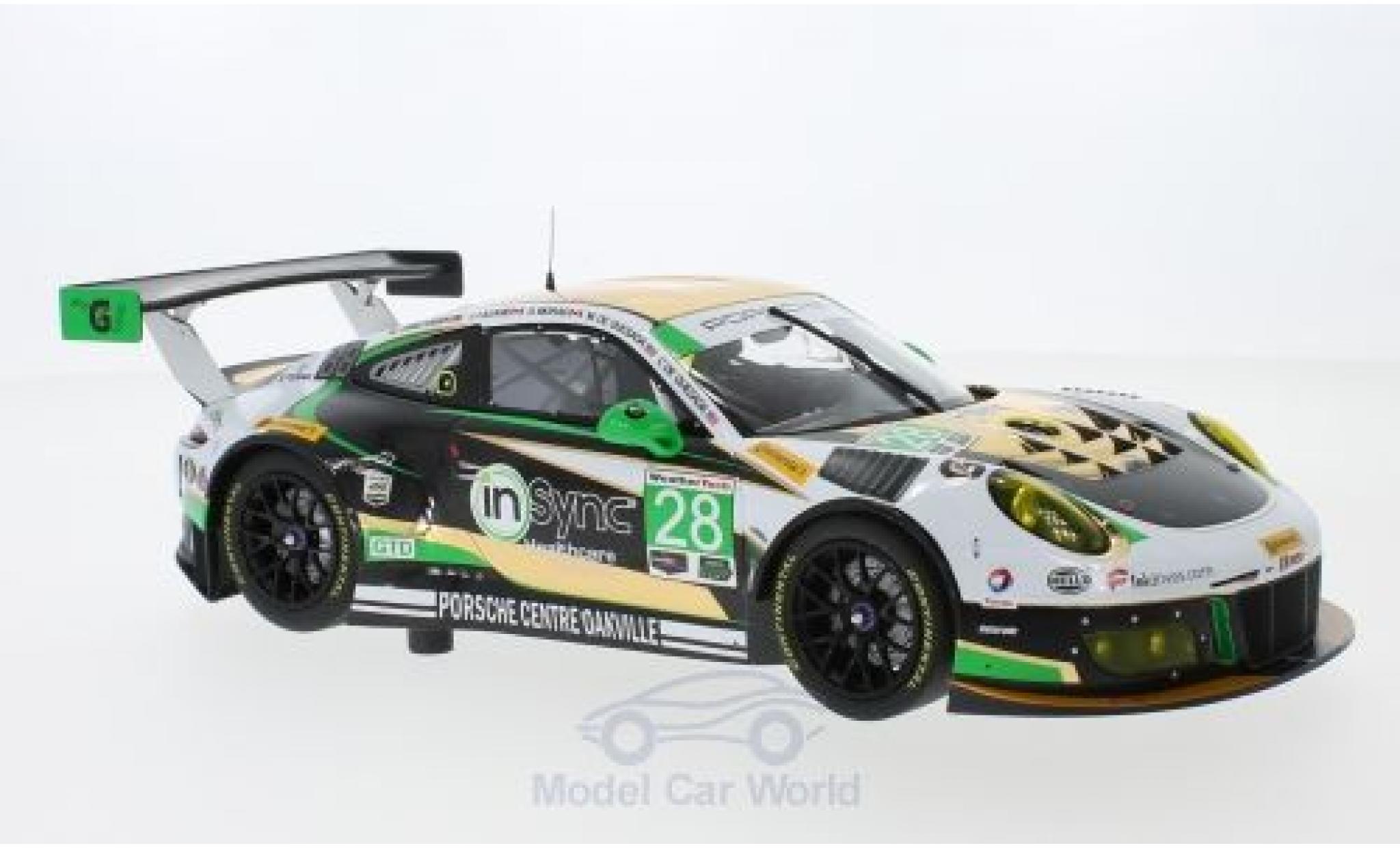 Porsche 991 GT3 R 1/18 Minichamps 911 () GT3 R No.28 Alegra Motorsports 24h Daytona 2017 C.de Quesada/M.Christensen/D.Morad/J.Lazare modellino in miniatura