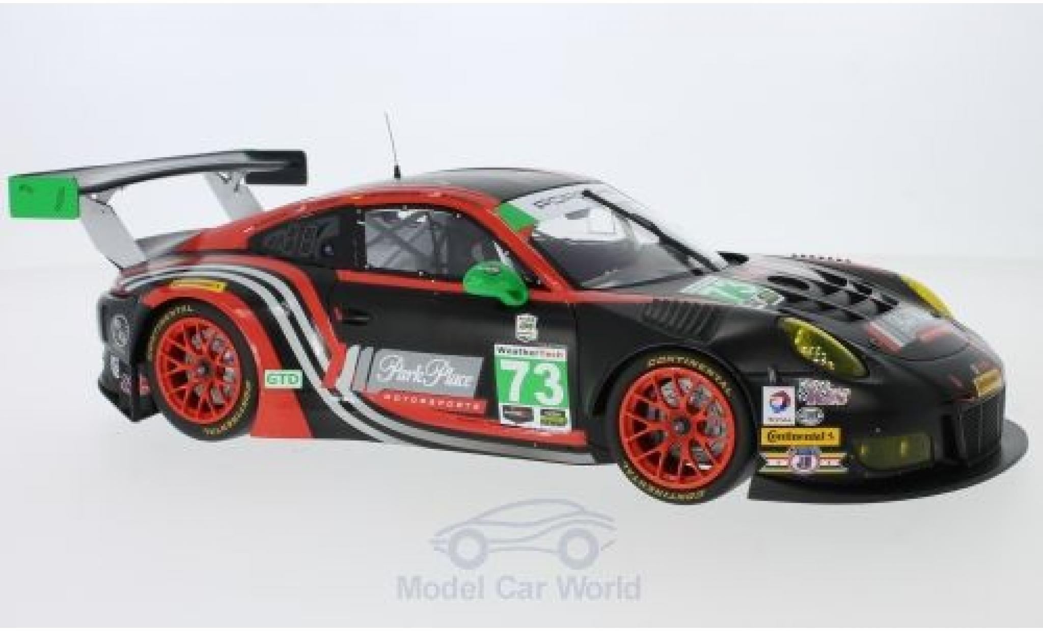 Porsche 991 GT3 R 1/18 Minichamps 911 () GT3 R No.73 Park Place Motorsport 24h Daytona 2017 P.Lindsey/J.Bergmeister/J.McMurray/N.Siedler modellino in miniatura