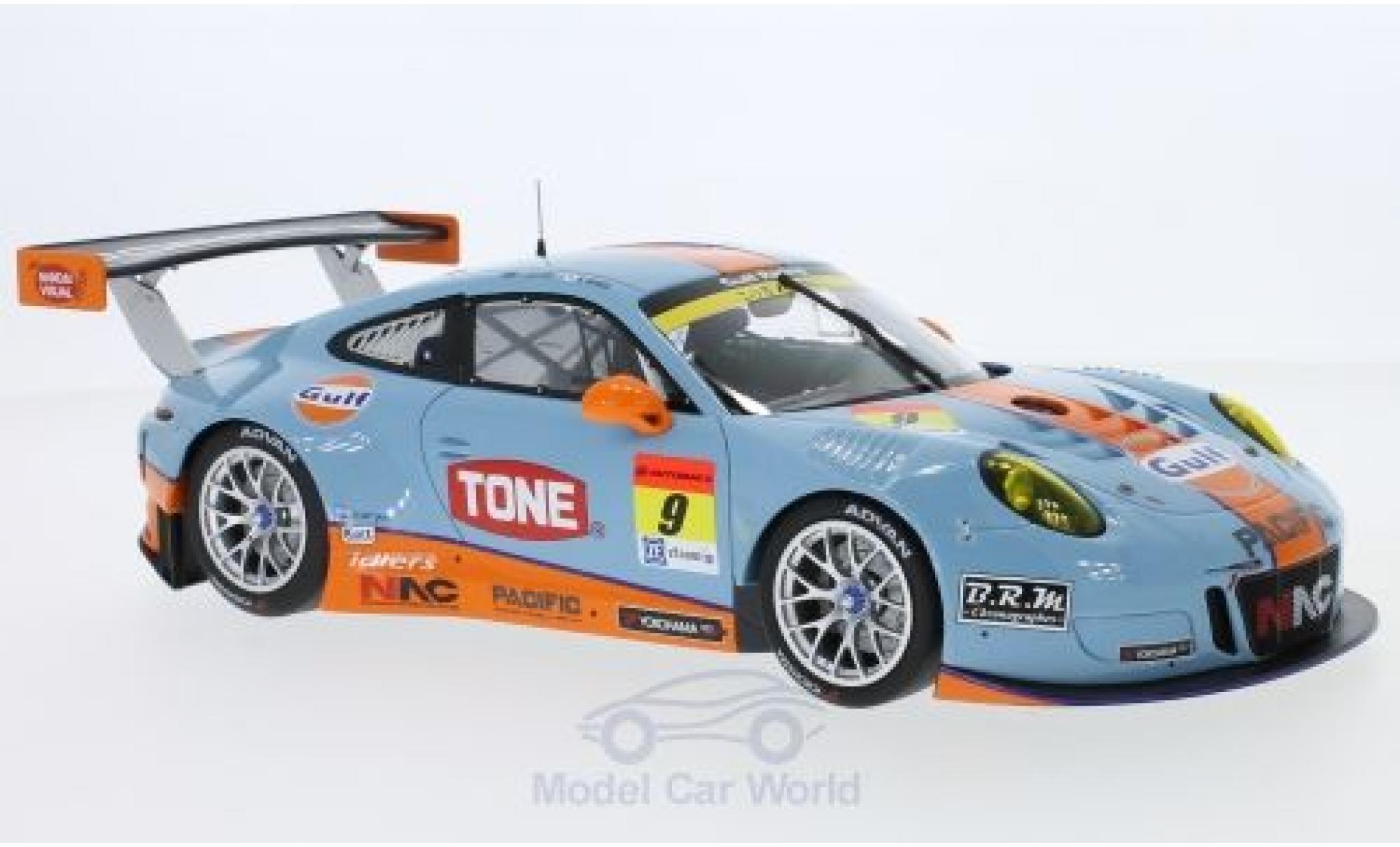 Porsche 991 GT3 R 1/18 Minichamps 911 () GT3 R No.9 Pacific With Gulf Racing Gulf Super GT 300 2017 L. Jono/M. Kyosuke modellino in miniatura