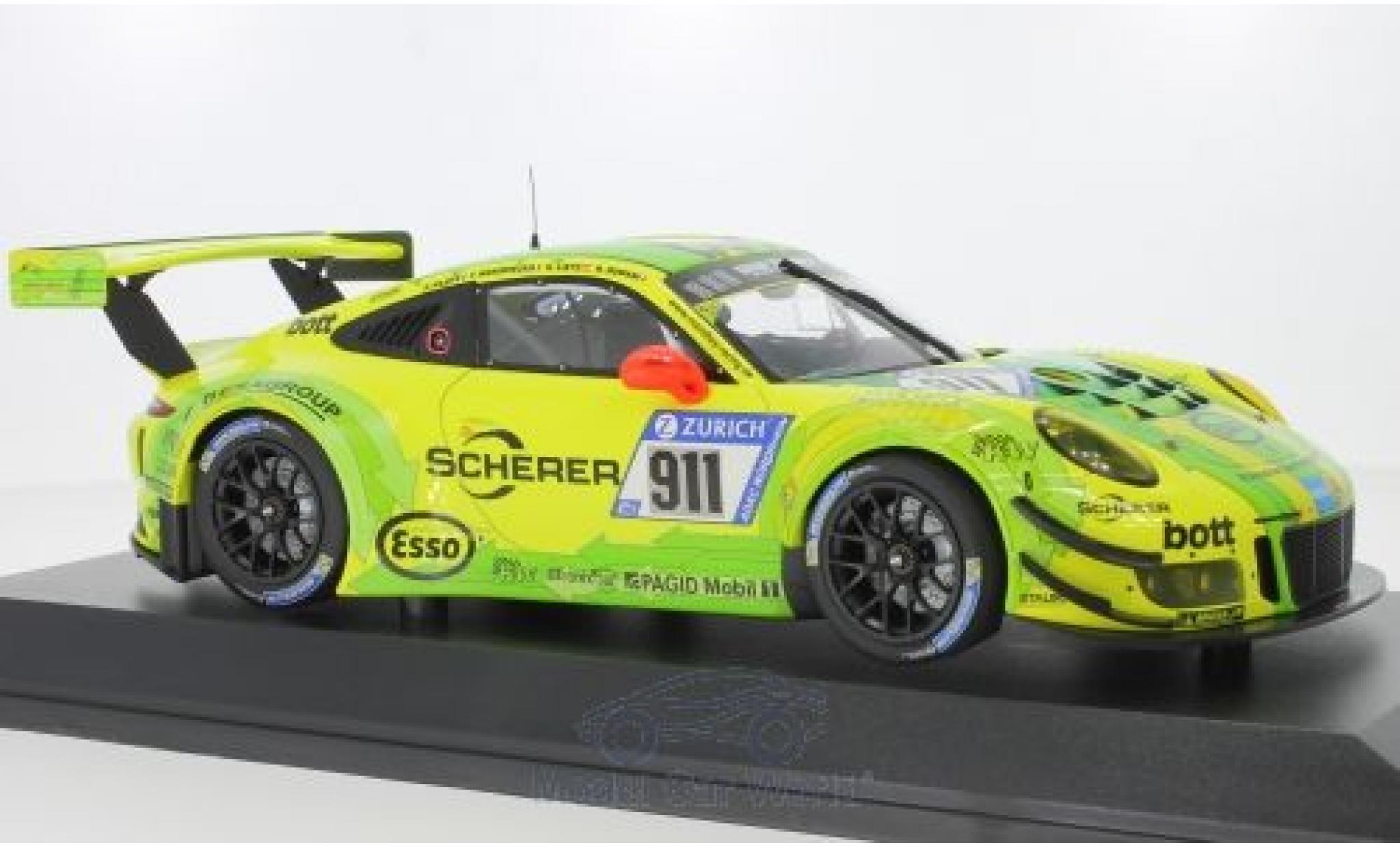 Porsche 991 GT3 R 1/18 Minichamps 911 () GT3 R No.911 Manthey Racing 24h Nürburgring 2017 R.Dumas/F.Makowiecki/P.Pilet/R.Lietz modellino in miniatura