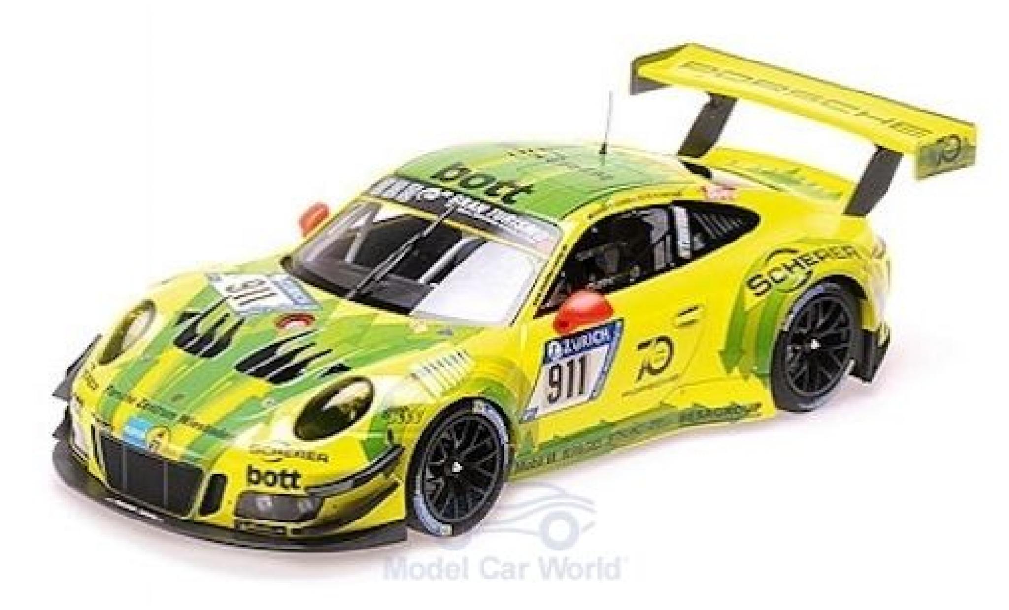 Porsche 991 GT3 R 1/18 Minichamps 911 () GT3 R No.911 Manthey Racing 24h Nürburgring 2018 K.Estre/R.Dumas/L.Vanthoor/E.Bamber modellino in miniatura