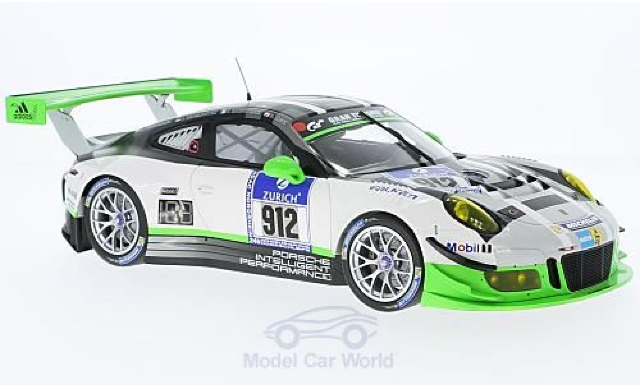 Porsche 991 GT3 R 1/18 Minichamps 911 () GT3 R No.912 24h Nürburgring 2016 M.Christensen/J.Bergmeister/F.Makowiecki/R.Lietz modellino in miniatura
