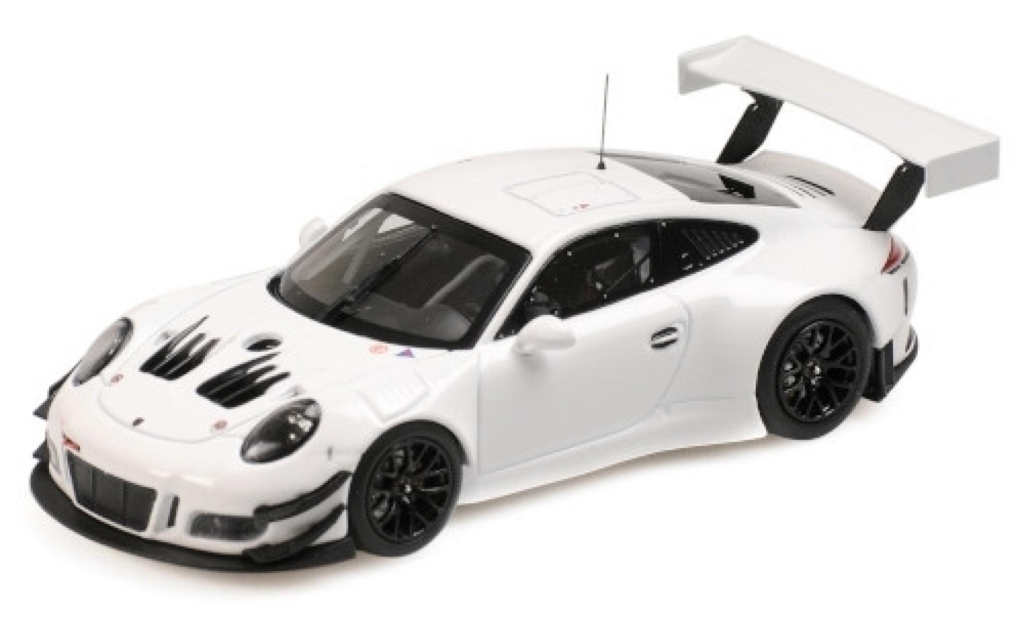 Porsche 991 GT3 R 1/43 Minichamps 911 () GT3 R bianco 2018 Plain Body Version modellino in miniatura