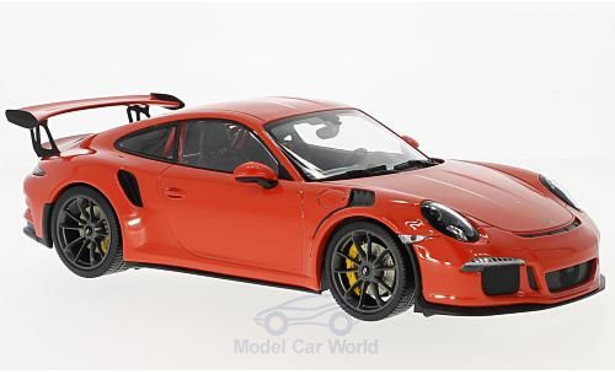 Porsche 991 GT3 RS 1/18 Minichamps 911 () GT3 RS orange 2015 modellino in miniatura