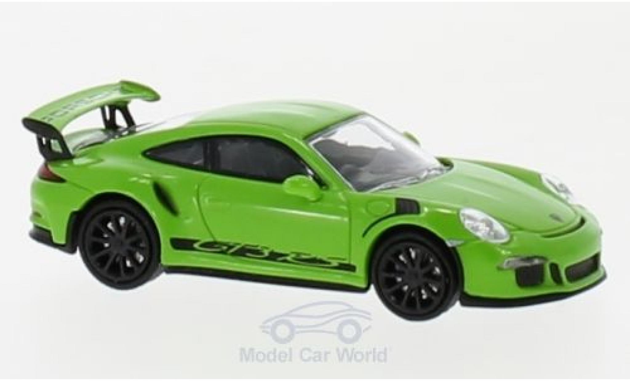 Porsche 991 GT3 RS 1/87 Minichamps 911 () GT3 RS verde/nero 2013 modellino in miniatura